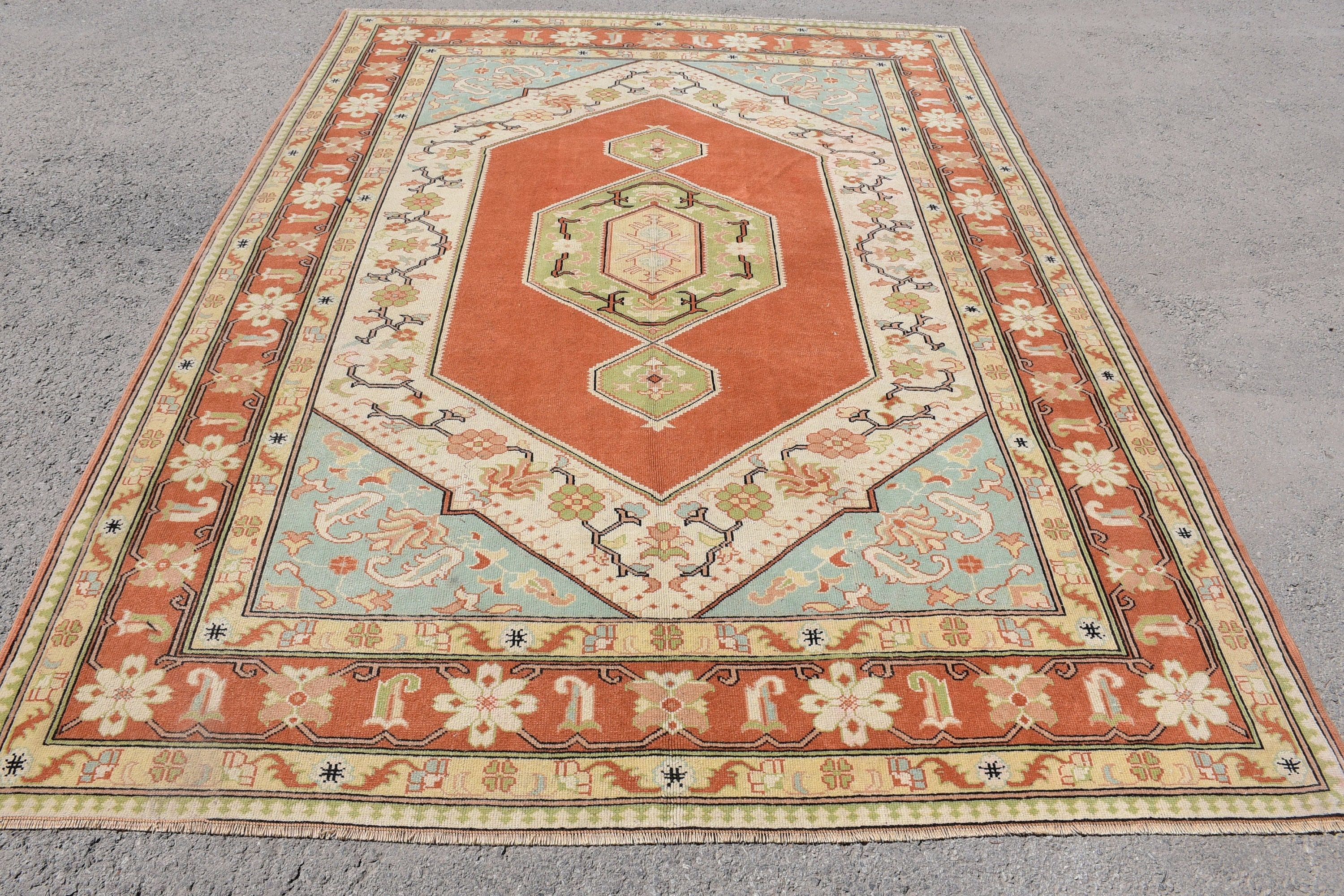 Ev Dekor Halısı, Sevimli Halılar, Yatak Odası Halıları, Vintage Halı, 6,4x8,7 ft Büyük Halı, Türk Halısı, Mutfak Halısı, Salon Halısı, Sanat Halısı, Yatak Odası Halıları