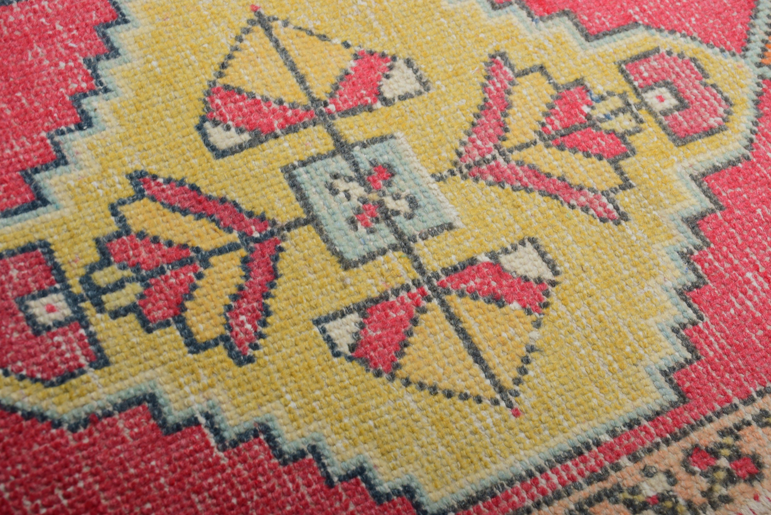 Ethnic Rugs, Small Vintage Rugs, Vintage Rugs, Yellow Oriental Rug, Flatweave Rug, Turkish Rugs, Statement Rugs, 1.6x3.1 ft Small Rugs