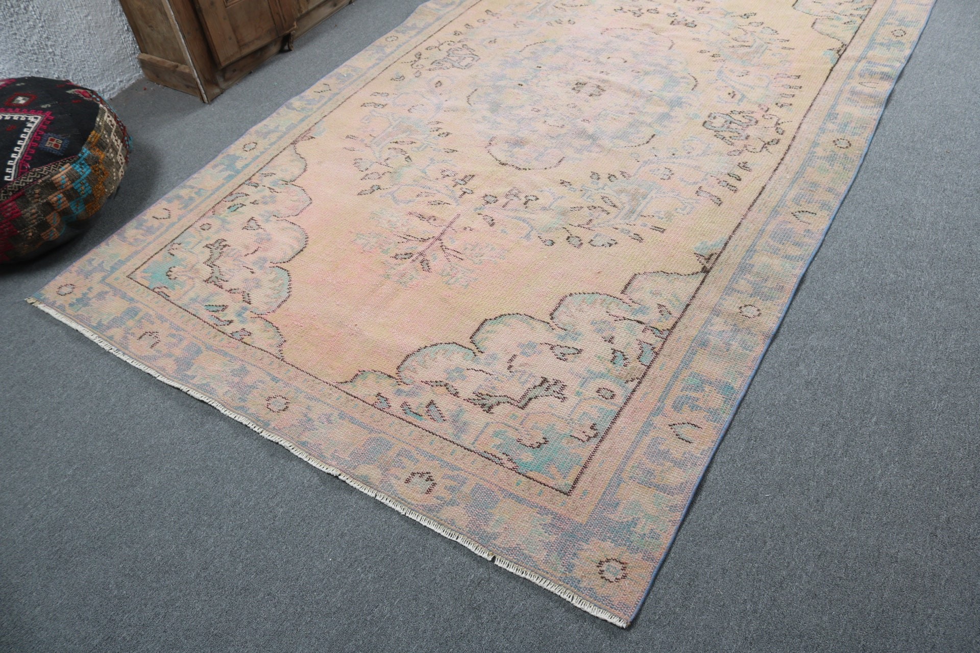 Yatak Odası Halıları, Yemek Odası Halısı, Vintage Halılar, 5.6x9.7 ft Büyük Halılar, Türk Halısı, Salon Halıları, Turuncu El Dokuma Halılar, El Dokuma Halılar