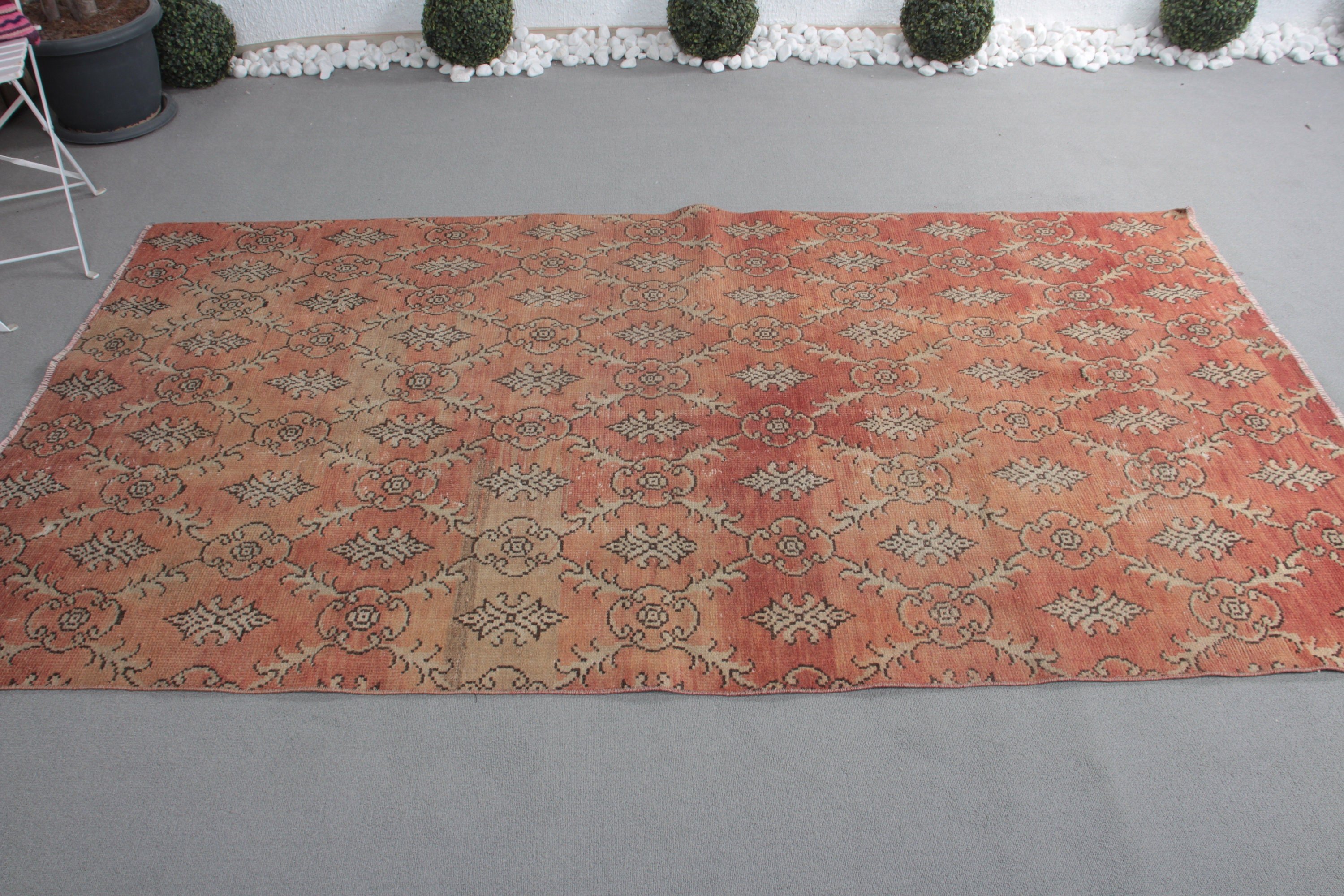 Custom Rugs, Turkish Rug, Bedroom Rug, Beige  4.4x8 ft Area Rugs, Floor Rug, Kitchen Rugs, Vintage Rug, Rugs for Dining Room