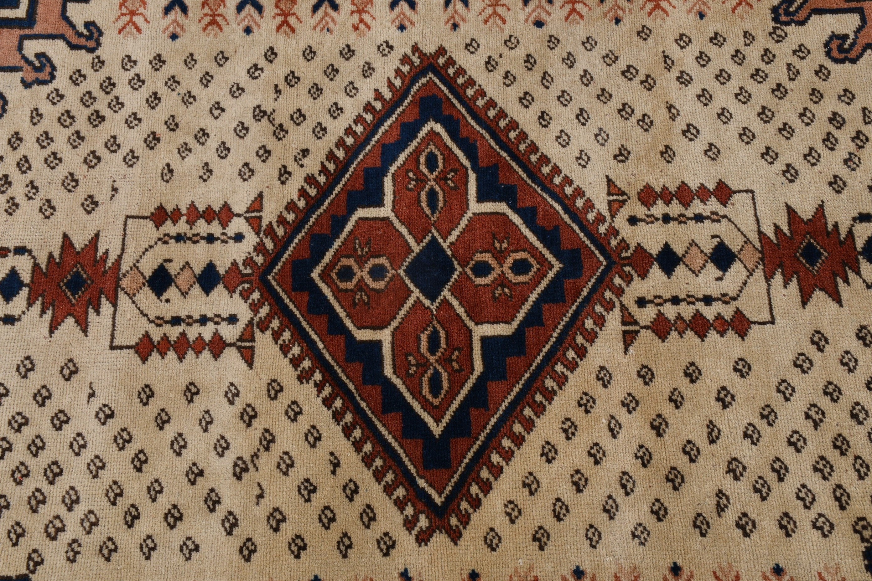 Yemek Odası Halıları, Mutfak Halısı, Vintage Halılar, 6.6x9.2 ft Büyük Halı, Bej Anadolu Halısı, Türk Halıları, Büyük Vintage Halılar