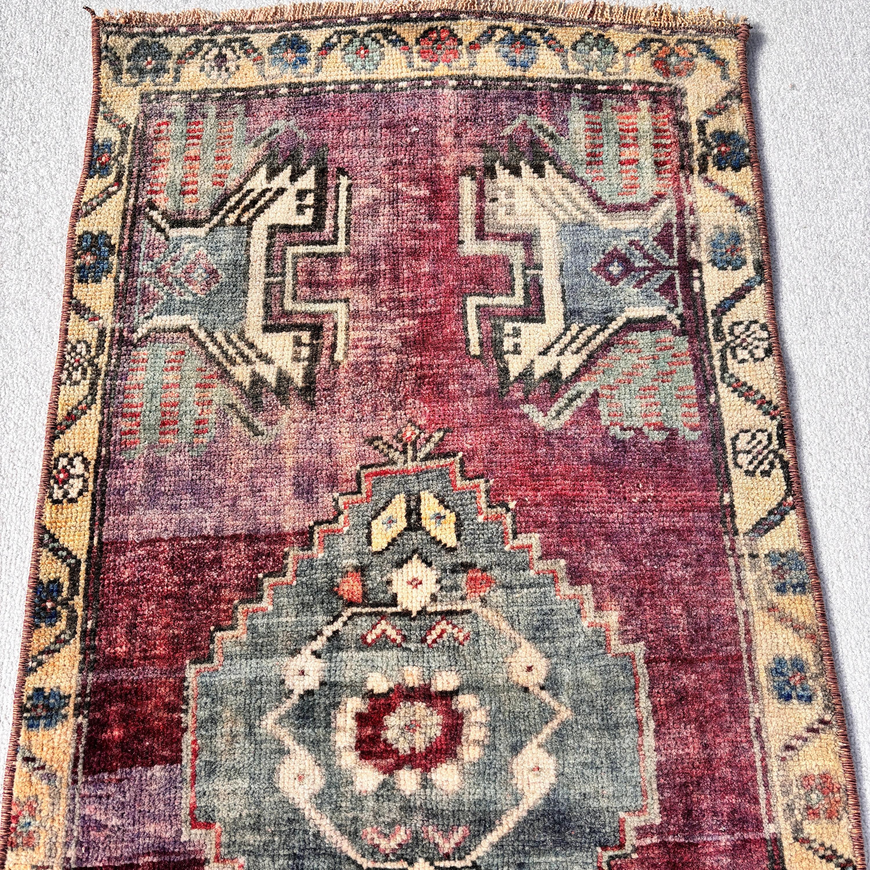 Aztek Halısı, Ev Dekor Halıları, Mor Zemin Halısı, Açıklama Halısı, Küçük Boho Halısı, 1.6x3.3 ft Küçük Halısı, Araba Paspas Halıları, Türk Halıları, Vintage Halılar