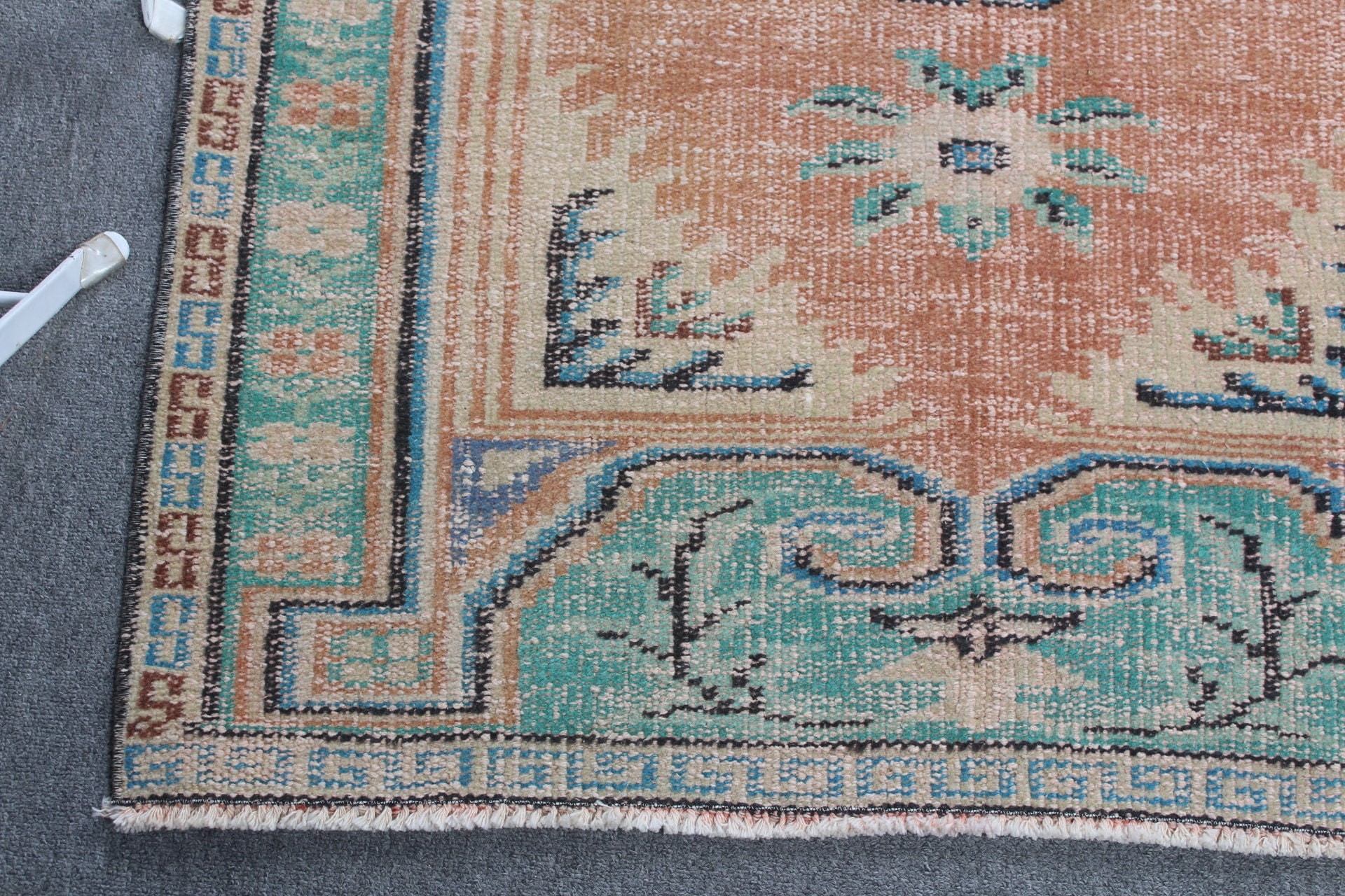 Antique Rug, Bohemian Rugs, Vintage Rug, Nursery Rug, Turkish Rug, 3x4.4 ft Small Rugs, Oriental Rugs, Car Mat Rug, Orange Anatolian Rugs