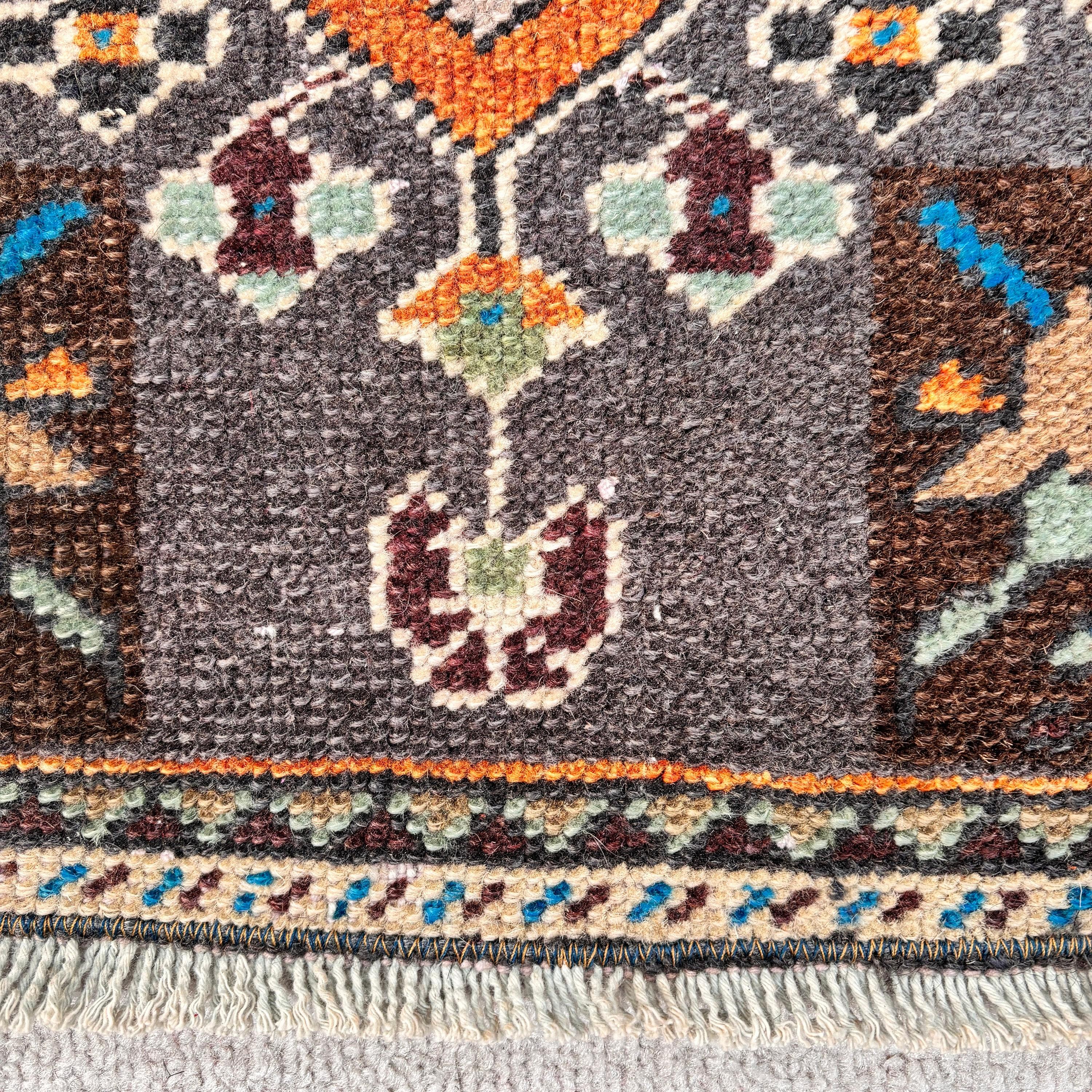 1.5x3 ft Küçük Halılar, Türk Halıları, El Dokuma Halılar, Paspas Halısı, Boho Halısı, Açıklama Halıları, Mor Nötr Halılar, Çocuk Halısı, Vintage Halılar