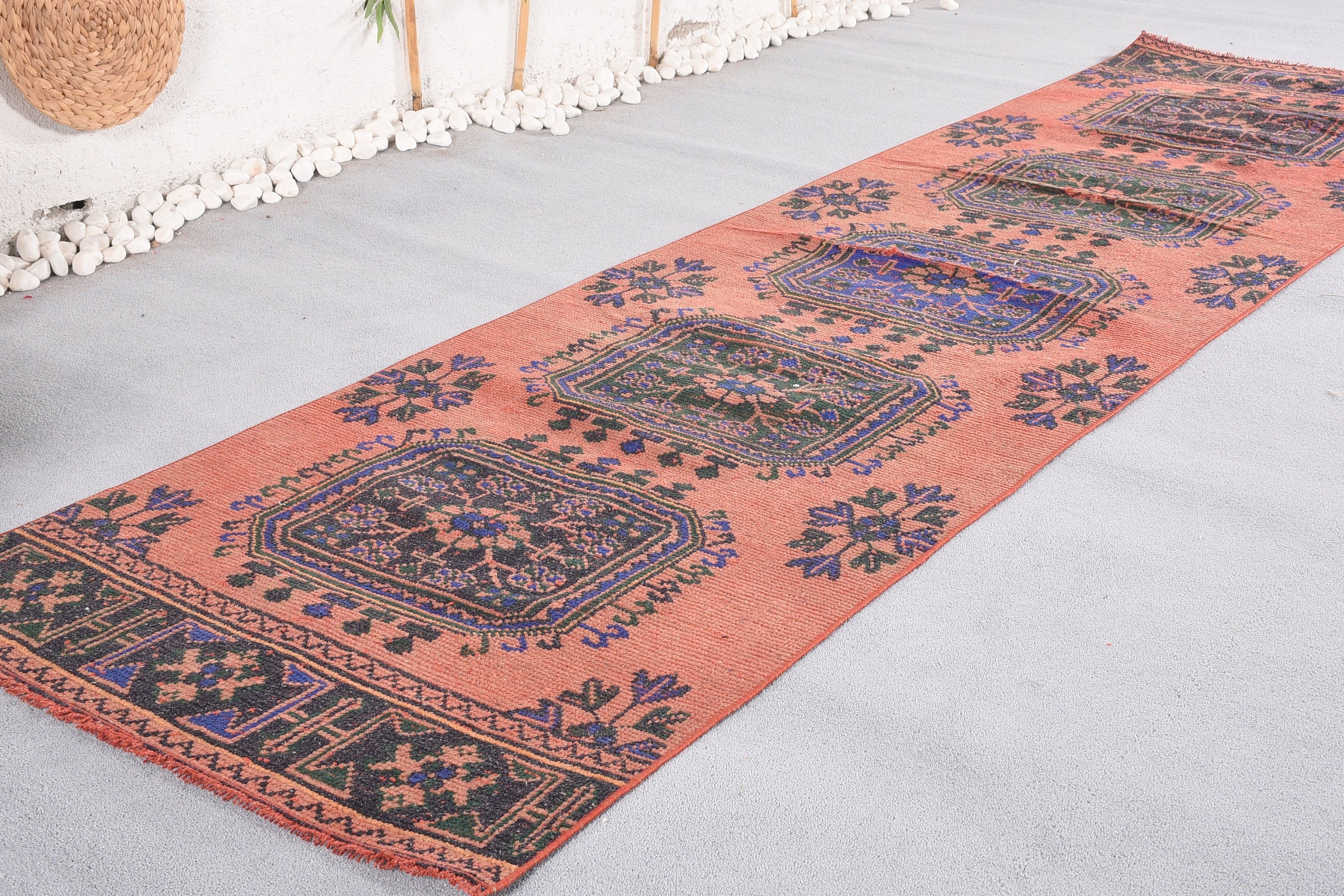 Corridor Rug, Anatolian Rugs, Oriental Rug, Turkish Rugs, 3x11.1 ft Runner Rug, Vintage Rug, Red Kitchen Rug, Wedding Rug, Rugs for Hallway