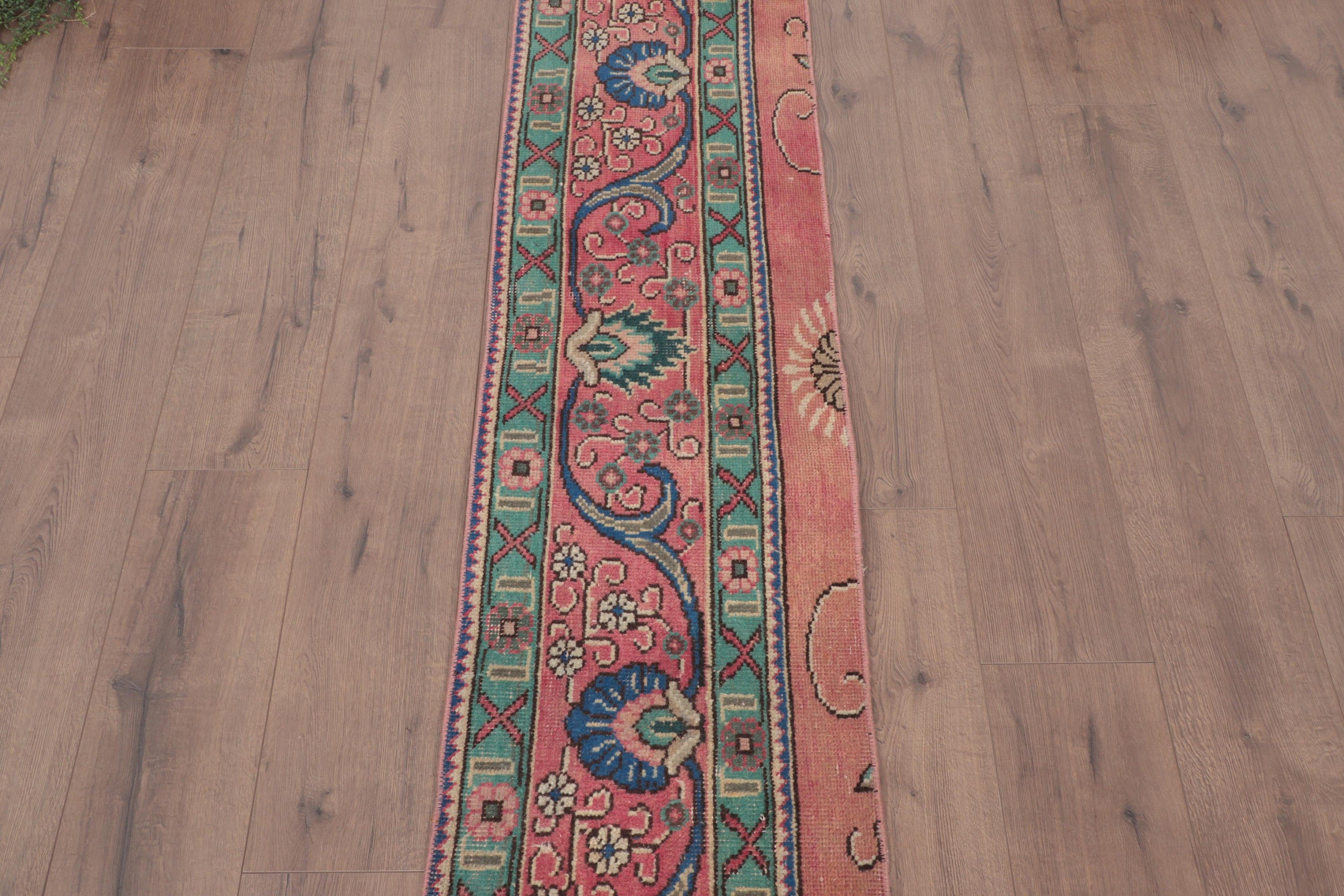 Vintage Halı, Türk Halısı, Beni Ourain Yolluk Halısı, Mutfak Halıları, Anadolu Halısı, Pembe Modern Halılar, Oryantal Halılar, 1.5x9.4 ft Yolluk Halısı