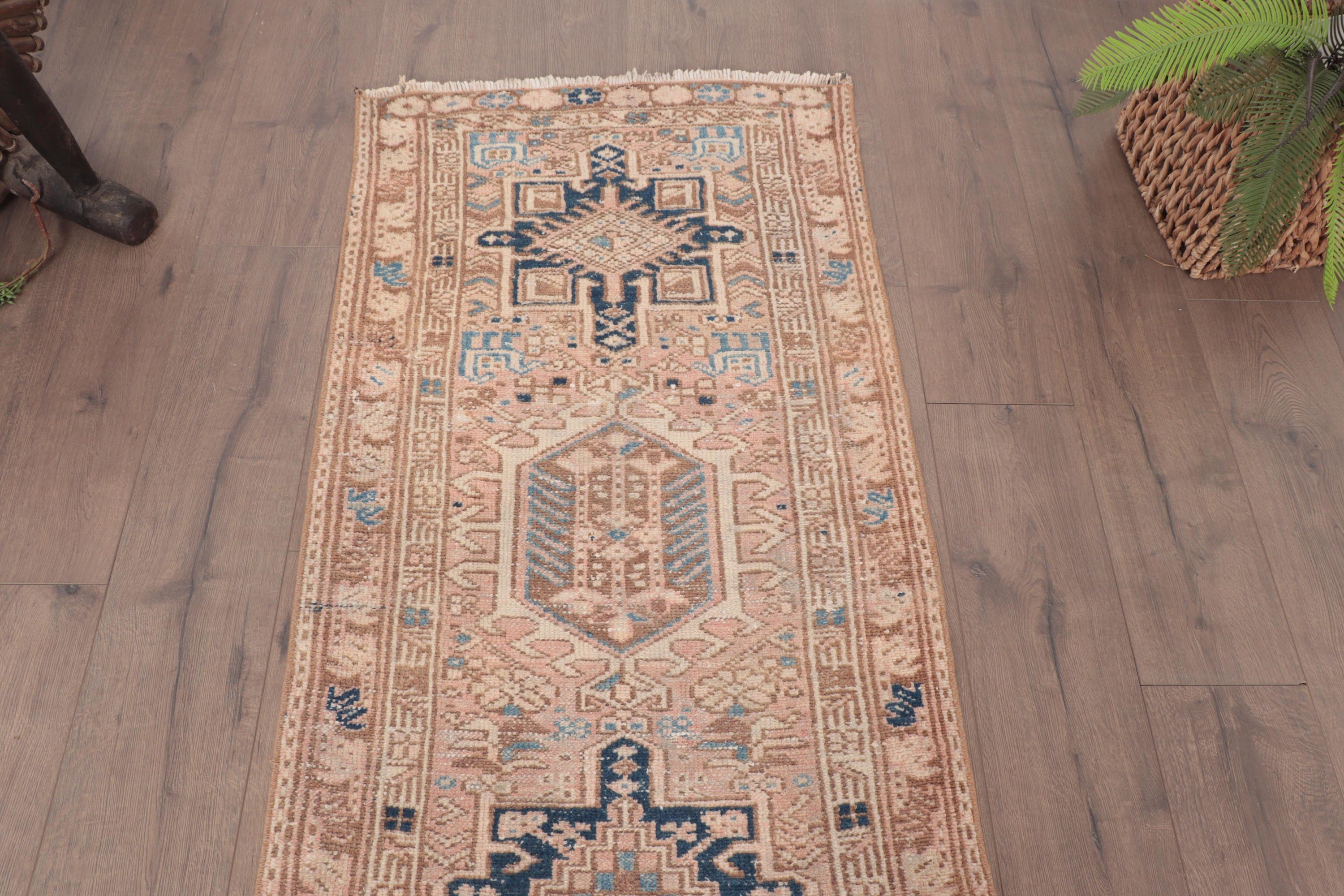 Rugs for Beni Ourain Runner, Bedroom Rugs, Turkish Rug, Beige Kitchen Rug, Stair Rug, Home Decor Rugs, 2.3x9.9 ft Runner Rug, Vintage Rugs