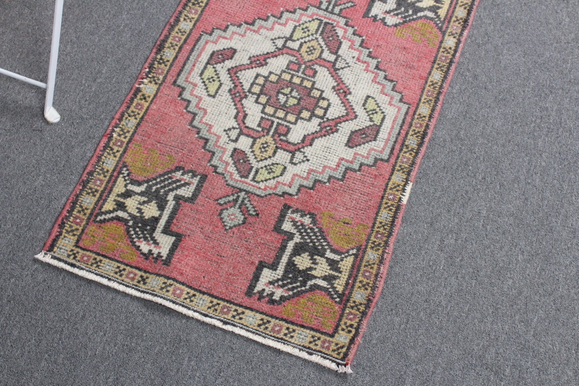 Door Mat Rug, Exotic Rug, Floor Rugs, Neutral Rugs, Entry Rugs, 1.7x2.9 ft Small Rugs, Turkish Rugs, Vintage Rugs, Pink Oriental Rug