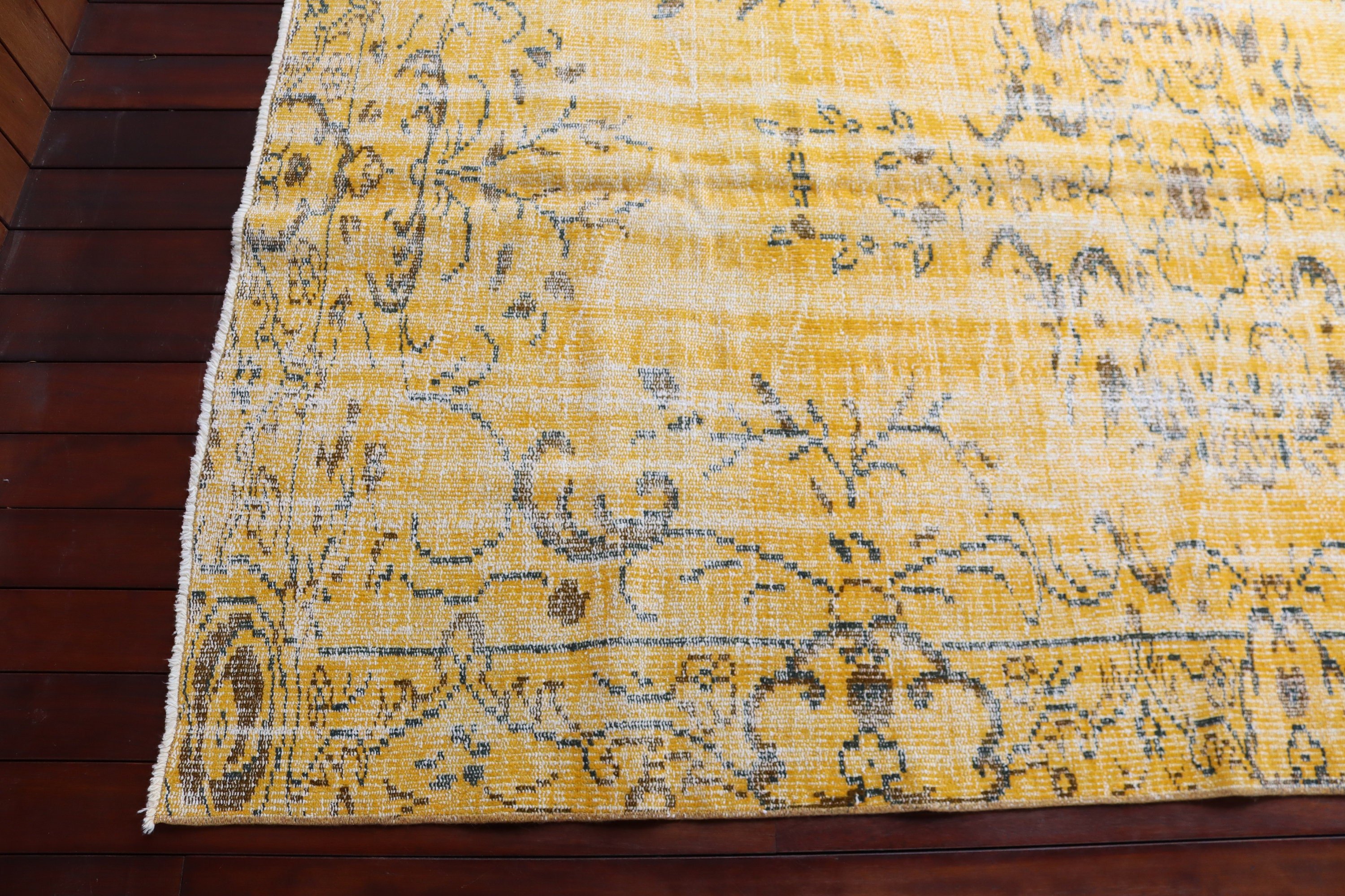 Vintage Rug, Oushak Rug, Yellow Bedroom Rugs, Turkish Rug, Large Oushak Rugs, Neutral Rug, Modern Rug, Dining Room Rugs, 5x8.1 ft Large Rug