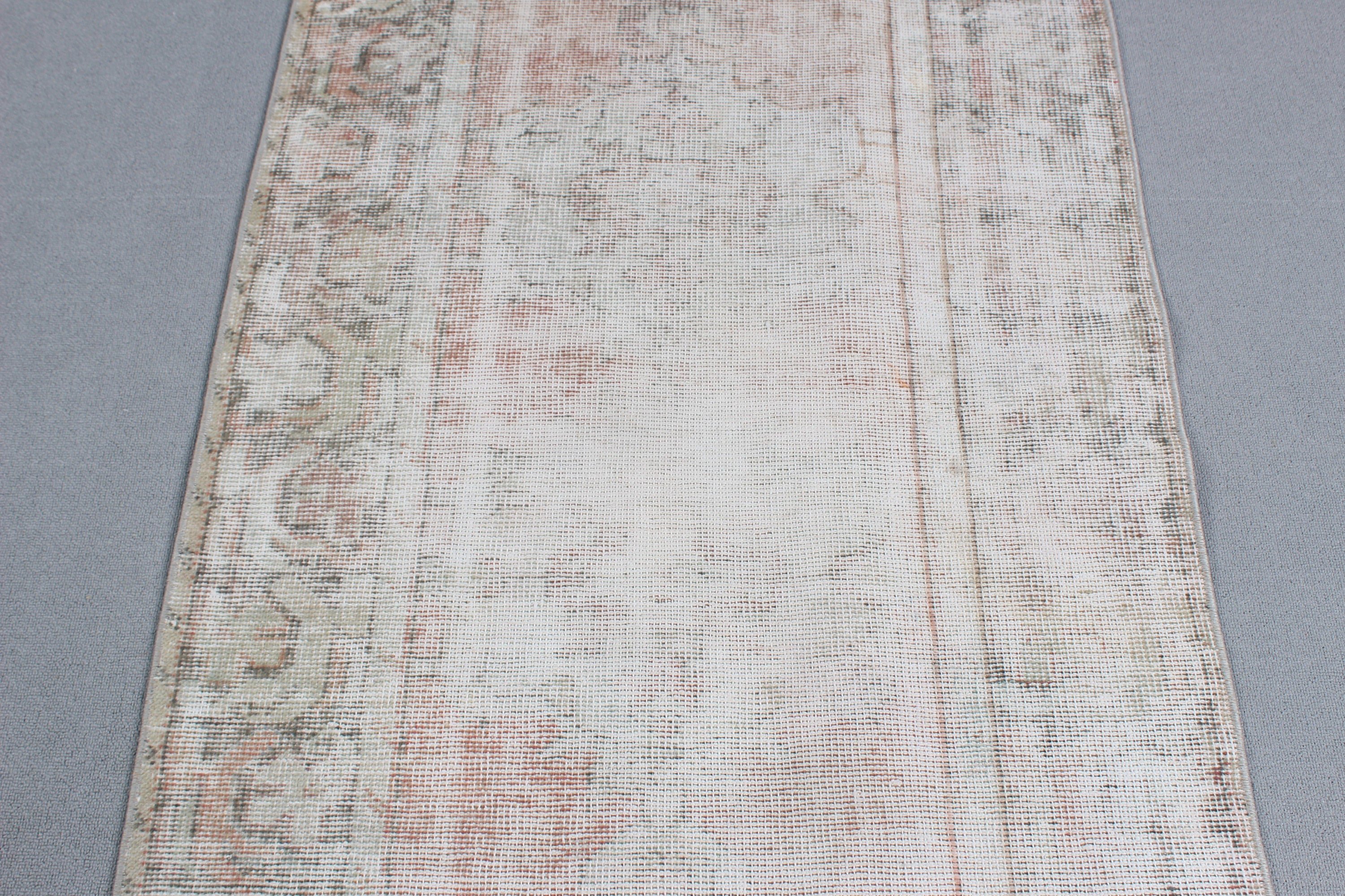 Rugs for Corridor, Vintage Rugs, Modern Rugs, Statement Rugs, Corridor Rugs, 2.8x9 ft Runner Rug, Beige Geometric Rugs, Turkish Rug