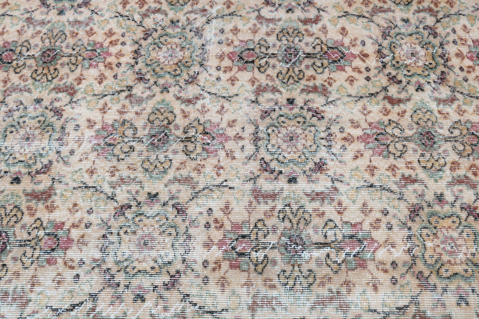 Türk Halıları, Vintage Halı, Aztek Halıları, Antik Halı, 5,8x9,2 ft Büyük Halılar, Kahverengi Anadolu Halıları, Büyük Oushak Halısı, Fas Halısı, Salon Halıları