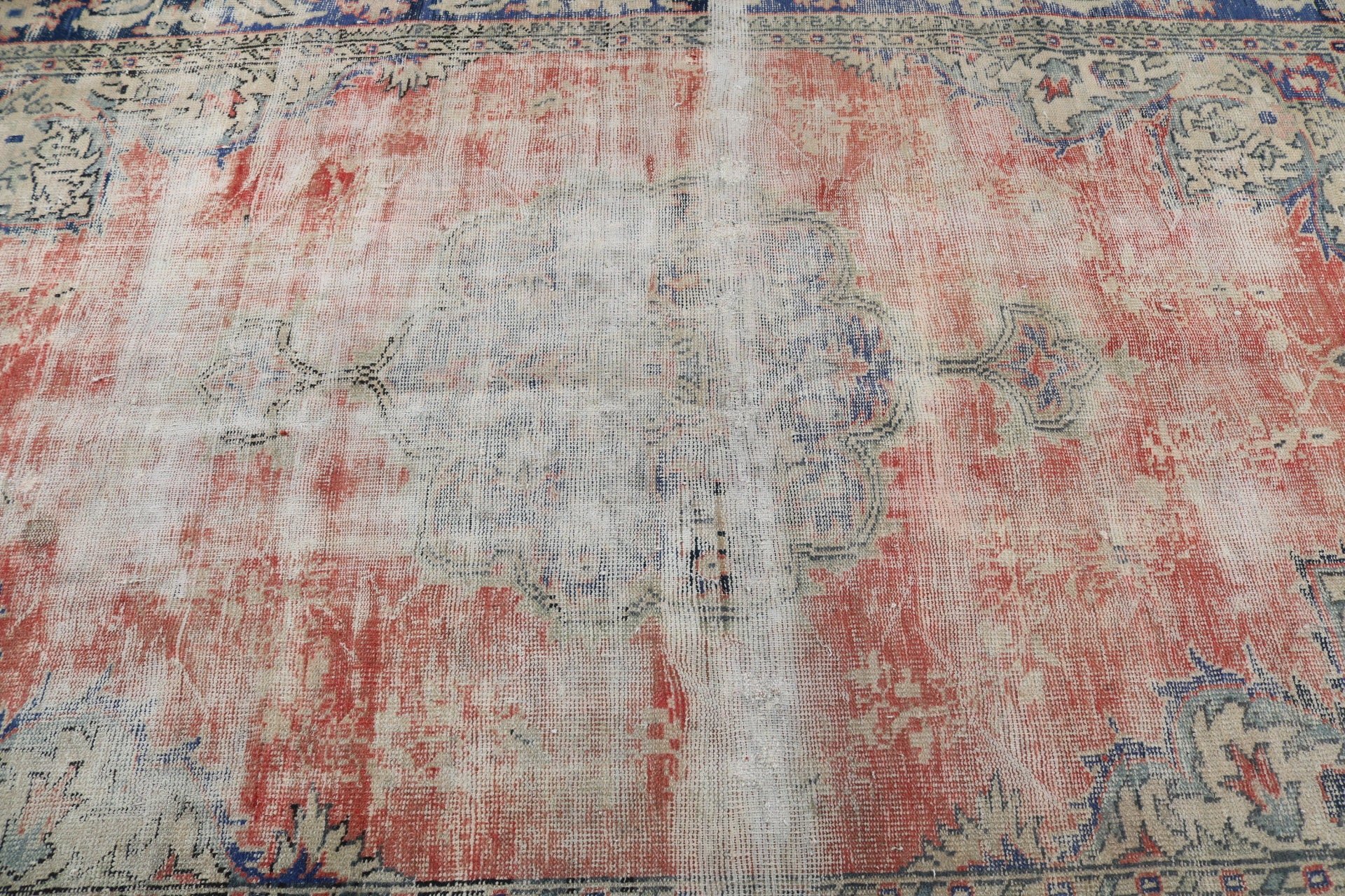 Oturma Odası Halıları, Düz Dokuma Halılar, Kırmızı Açıklama Halısı, Vintage Halı, Türk Halısı, Geometrik Halı, Yemek Odası Halısı, 6x9,2 ft Büyük Halılar