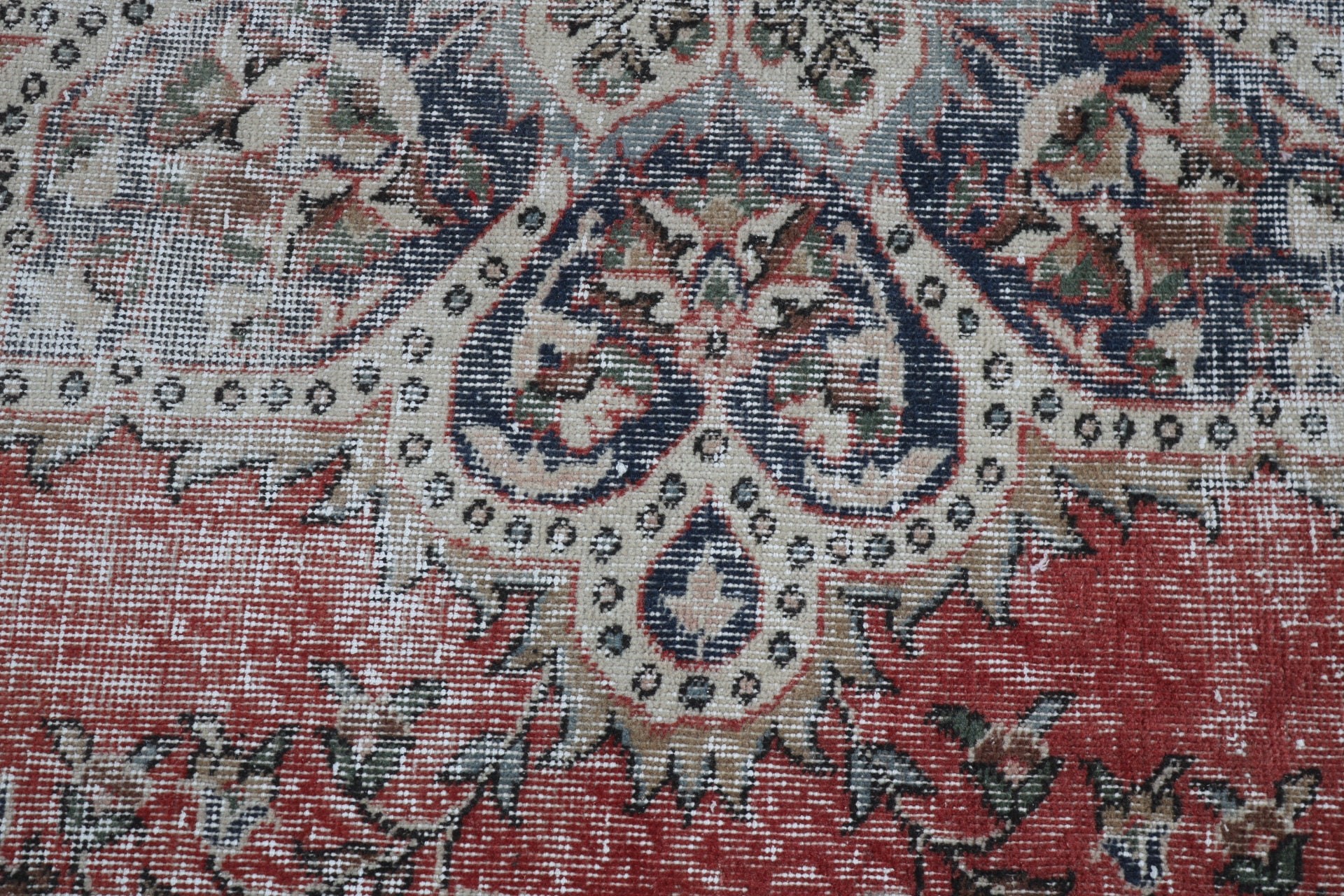 Kırmızı Anadolu Halısı, Modern Halılar, Vintage Yolluk Halısı, Etnik Halı, Oryantal Halılar, Türk Halısı, Merdiven Halısı, Vintage Halılar, 2.2x7.5 ft Runner Halıları