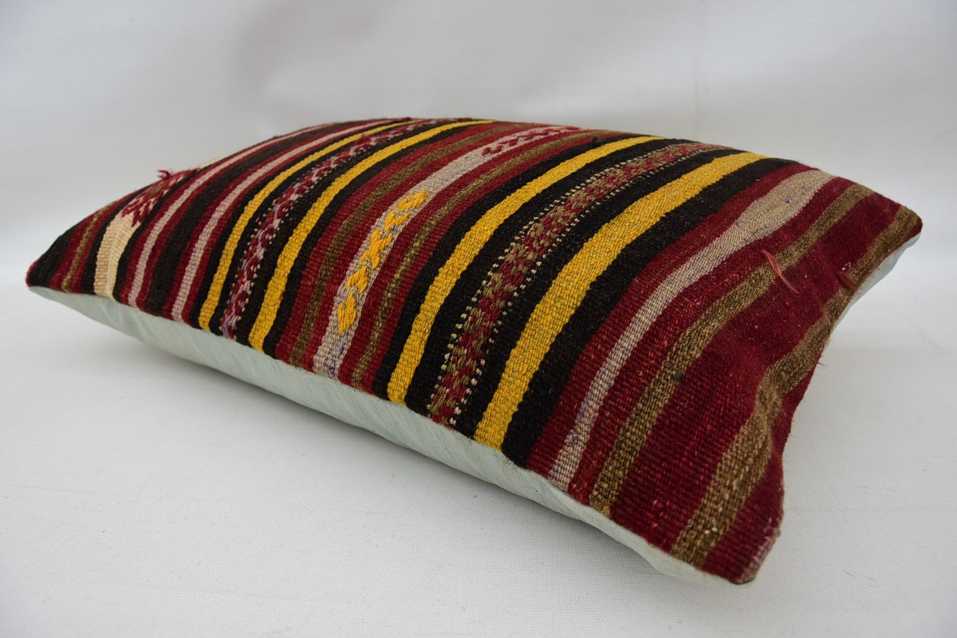 Aztec Pillow Case, Pillow for Couch, Pet Pillow, Nautical Throw Pillow Sham, 16"x24" Red Pillow, Vintage Pillow, Handmade Kilim Cushion