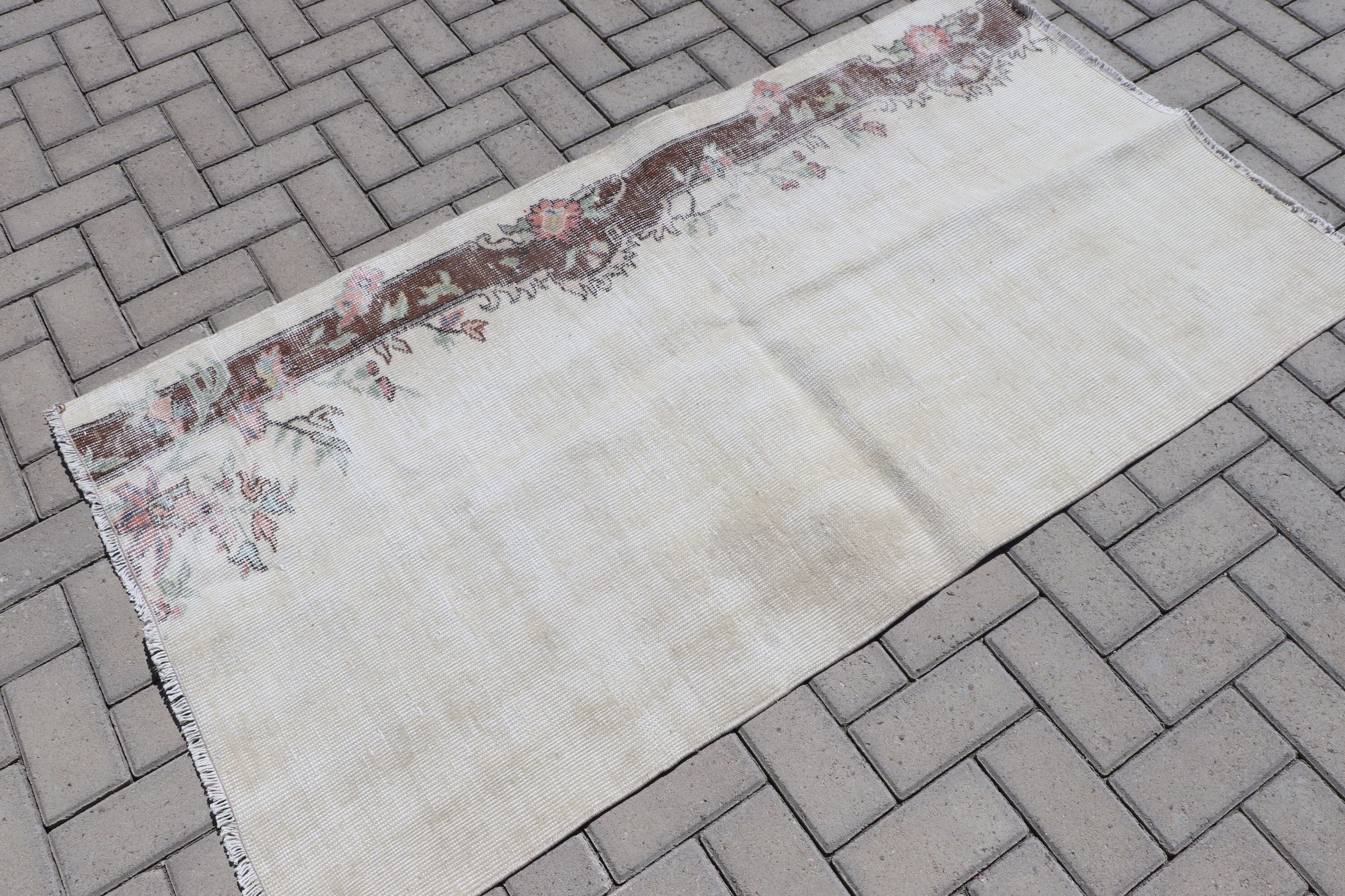 Turkish Rug, Vintage Rug, Nursery Rugs, 3x5.5 ft Accent Rug, Beige Oriental Rug, Home Decor Rug, Floor Rug, Antique Rugs, Kitchen Rugs