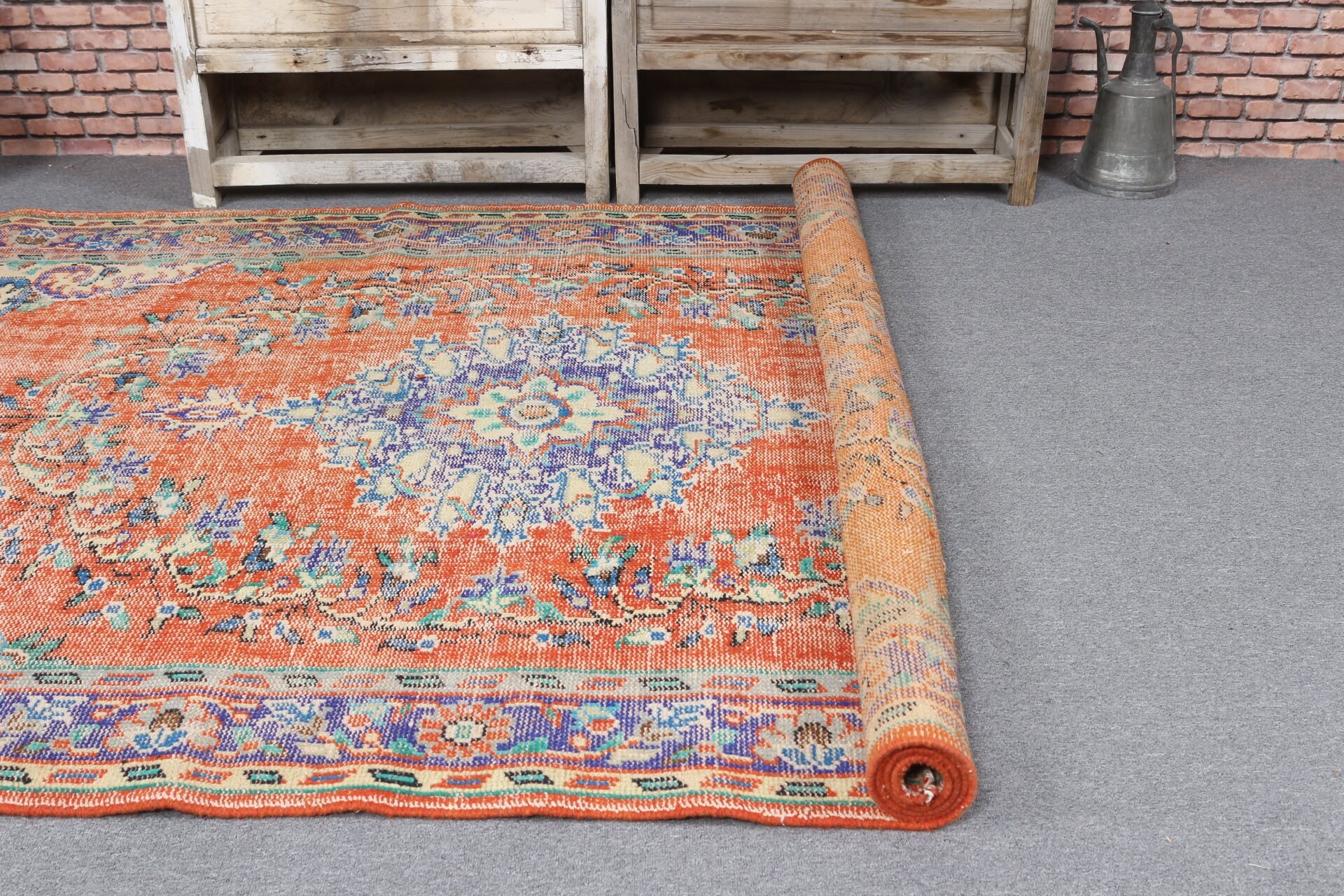 Vintage Rugs, Red  5.4x9.1 ft Large Rugs, Turkish Rugs, Bedroom Rug, Nomadic Rug, Rugs for Salon, Antique Rug, Salon Rug