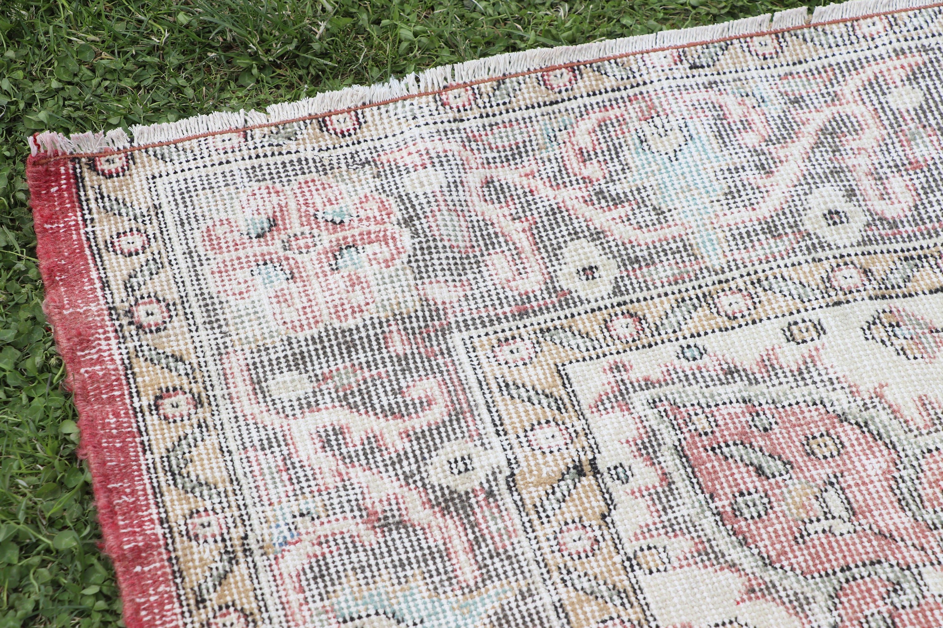 Turkish Rug, Office Rug, 6x9.7 ft Large Rug, Vintage Rugs, Handwoven Rug, Large Boho Rug, Bedroom Rugs, Red Oriental Rugs, Boho Rugs