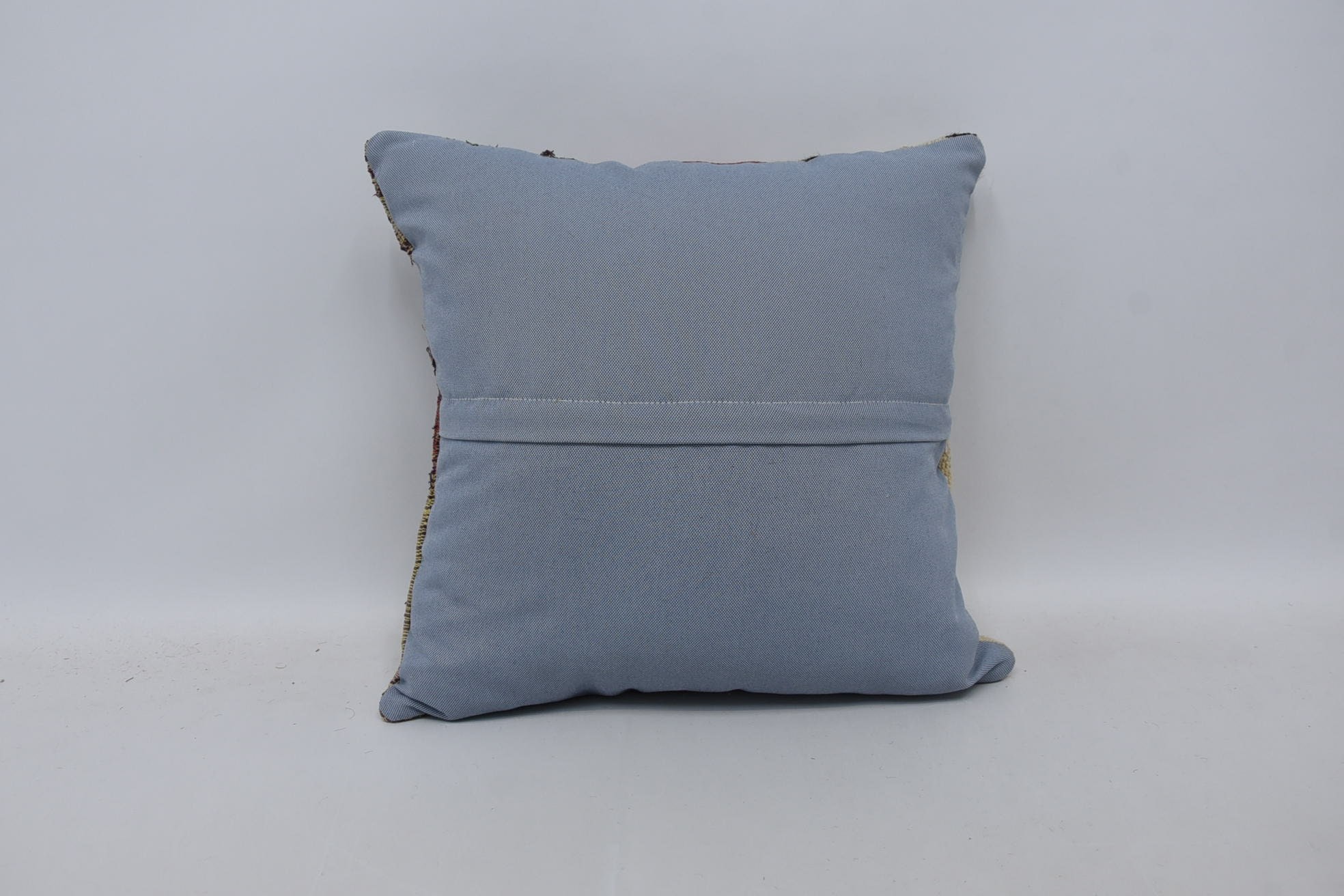 Boho Pillow, Throw Kilim Pillow, 18"x18" Brown Pillow Sham, Handmade Kilim Cushion, Boho Throw Pillow Sham, Southwestern Pillow Case