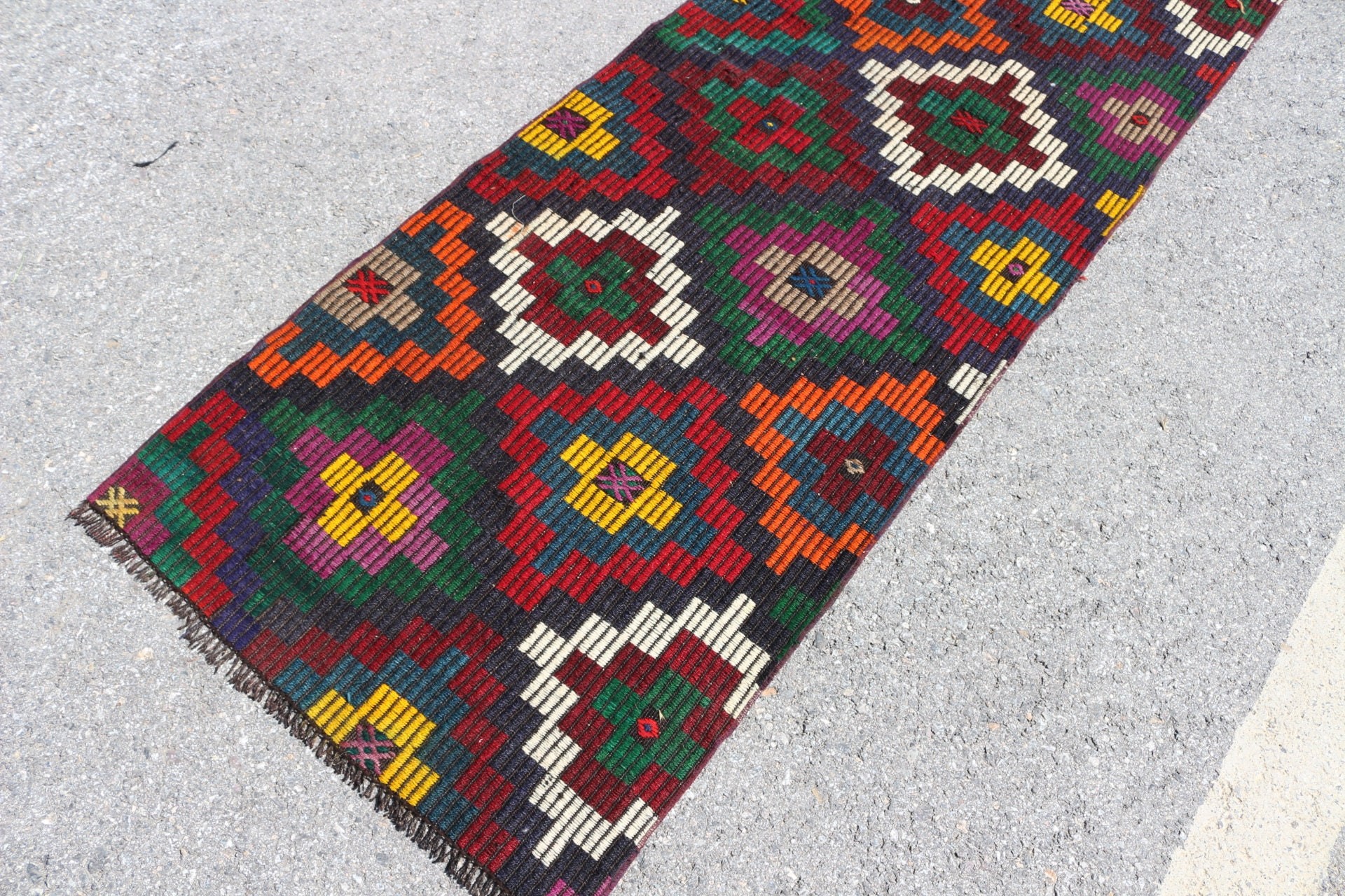 Fas Halısı, Merdiven Halıları, Türk Halısı, Kahverengi Yatak Odası Halıları, Oryantal Halı, Vintage Halılar, Kilim, Koridor Halıları, 2,6x8,4 ft Yolluk Halısı