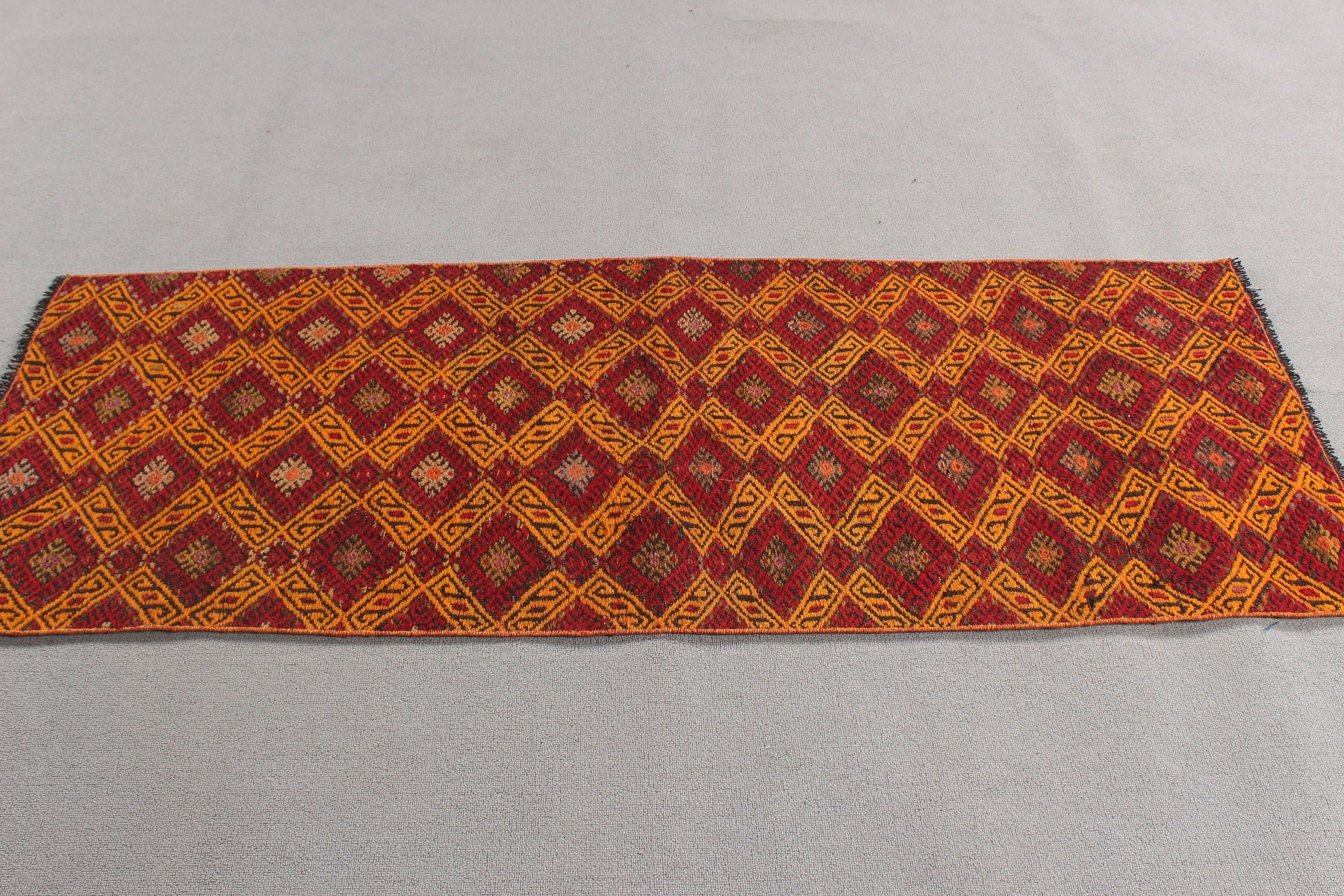 Küçük Boho Halı, Giriş Halıları, Türk Halısı, Yer Halısı, Kilim, Sarı Boho Halısı, Nötr Halılar, Vintage Halılar, Aztek Halısı, 2,1x4,2 ft Küçük Halı