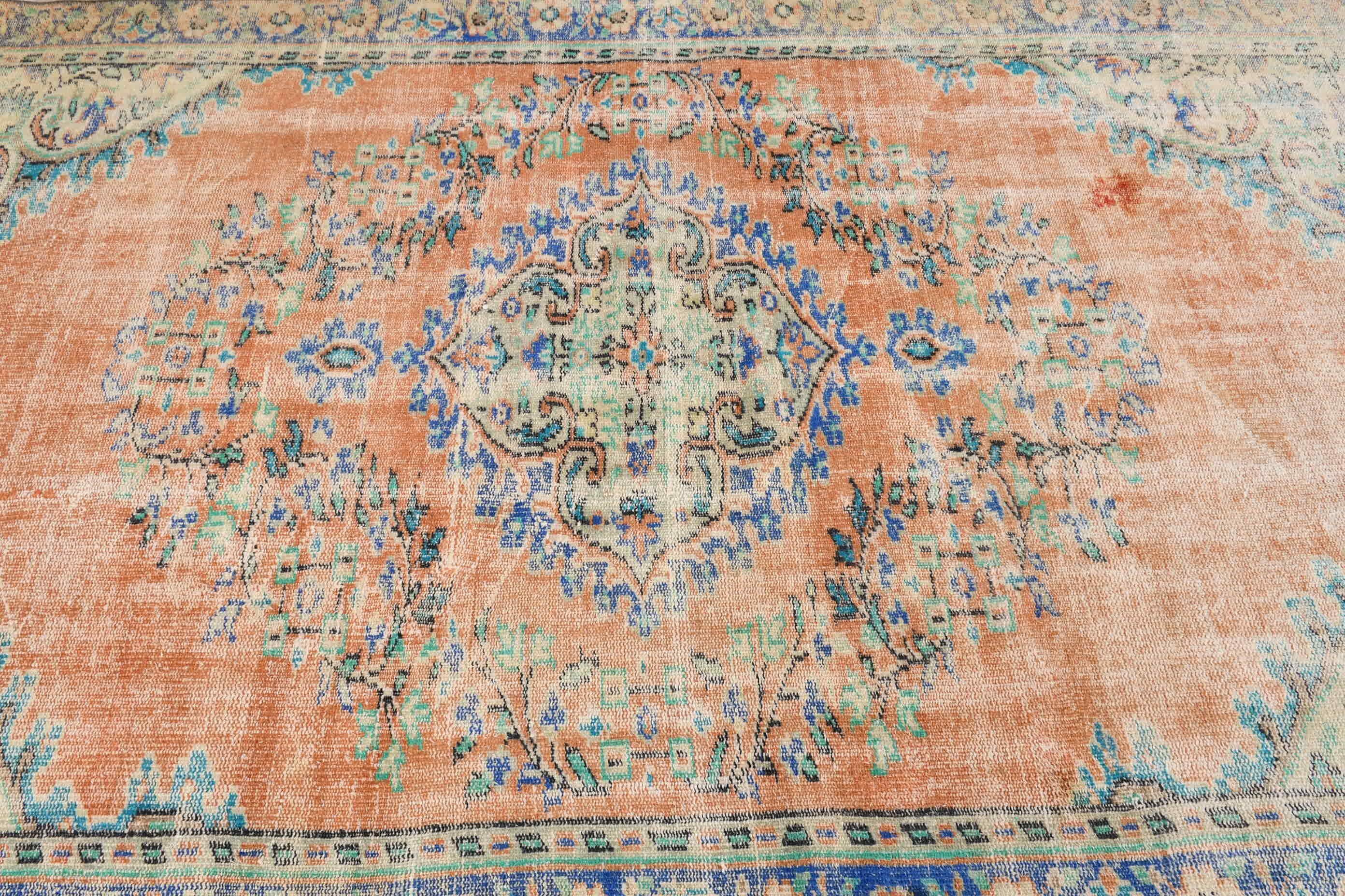 Kitchen Rugs, 5.3x8.8 ft Large Rug, Orange Home Decor Rugs, Vintage Rug, Boho Rug, Dining Room Rug, Salon Rugs, Turkish Rugs, Anatolian Rug