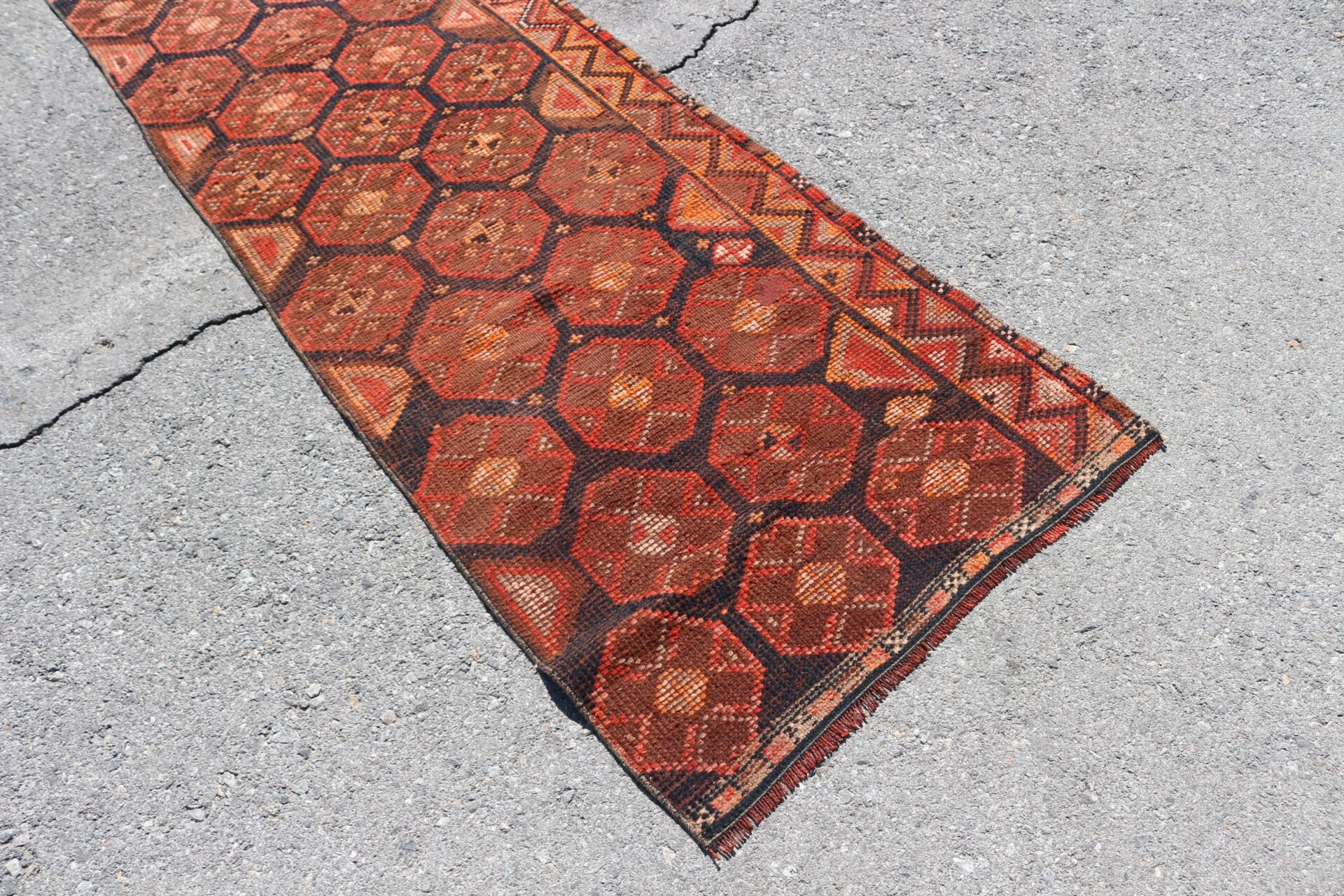 Türk Halıları, Koridor Halıları, Merdiven Halıları, Merdiven Halıları, 2.6x10 ft Runner Halısı, Vintage Halı, Kırmızı Ev Dekor Halıları, Fas Halısı, Yün Halıları