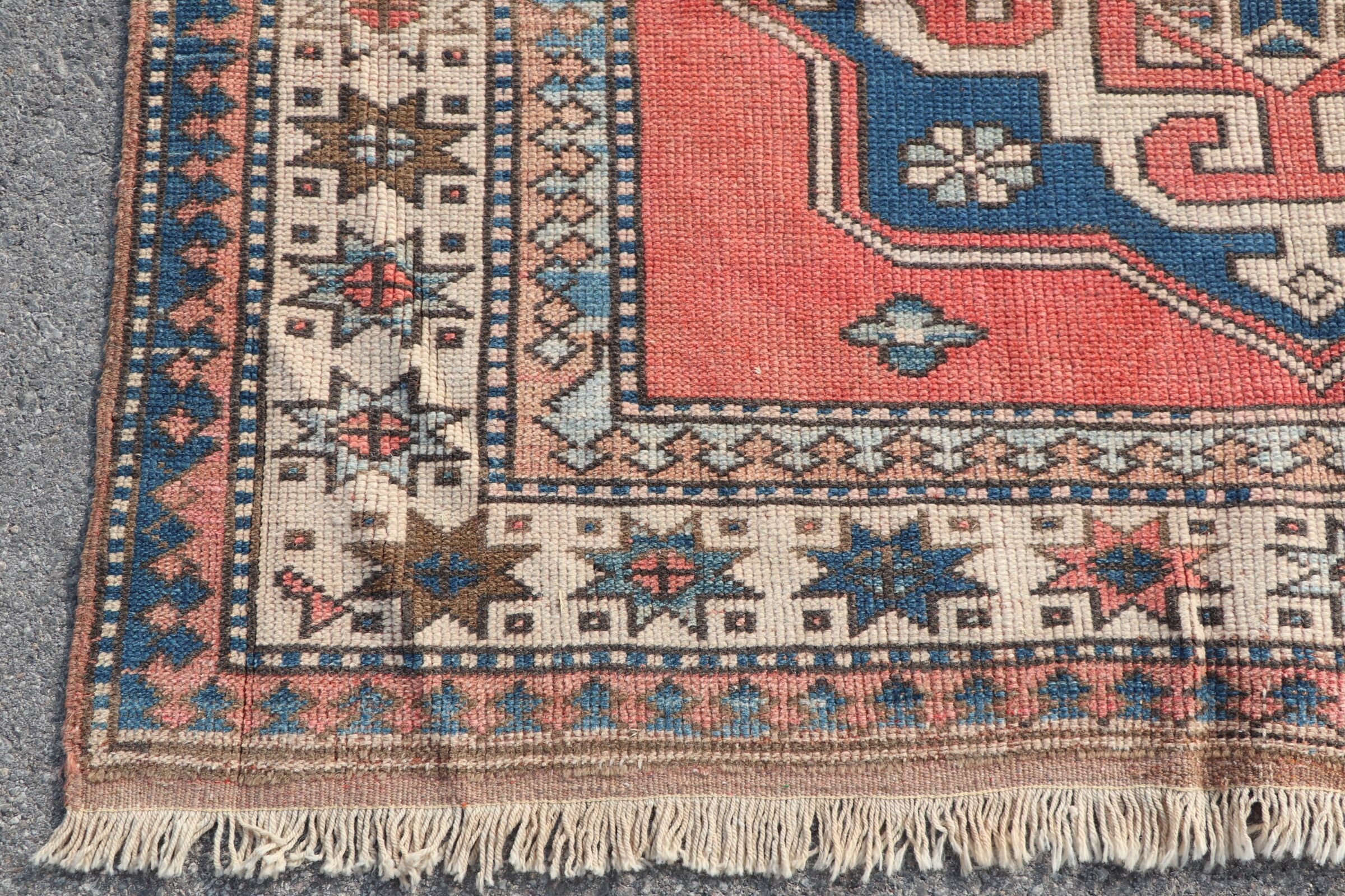 Antique Rug, Blue Floor Rug, 5x7.2 ft Area Rugs, Bedroom Rug, Rugs for Living Room, Turkish Rugs, Vintage Rug, Indoor Rugs