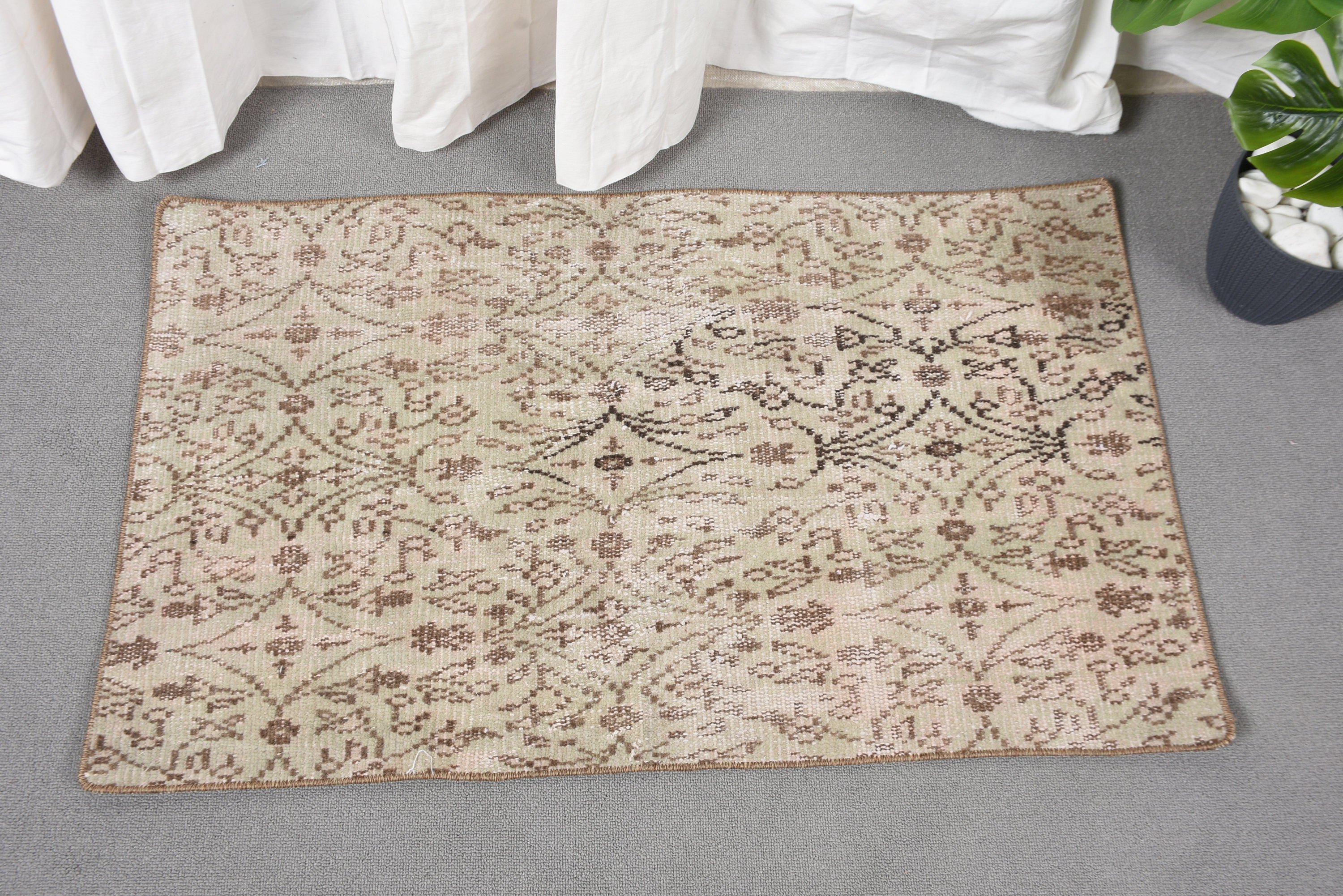 Vintage Halılar, Kapı Paspas Halıları, Sevimli Banyo Paspas Halısı, Boho Halılar, Geometrik Halı, Türk Halısı, Yeşil Lüks Halı, 2x3,3 ft Küçük Halılar, Araba Paspas Halısı