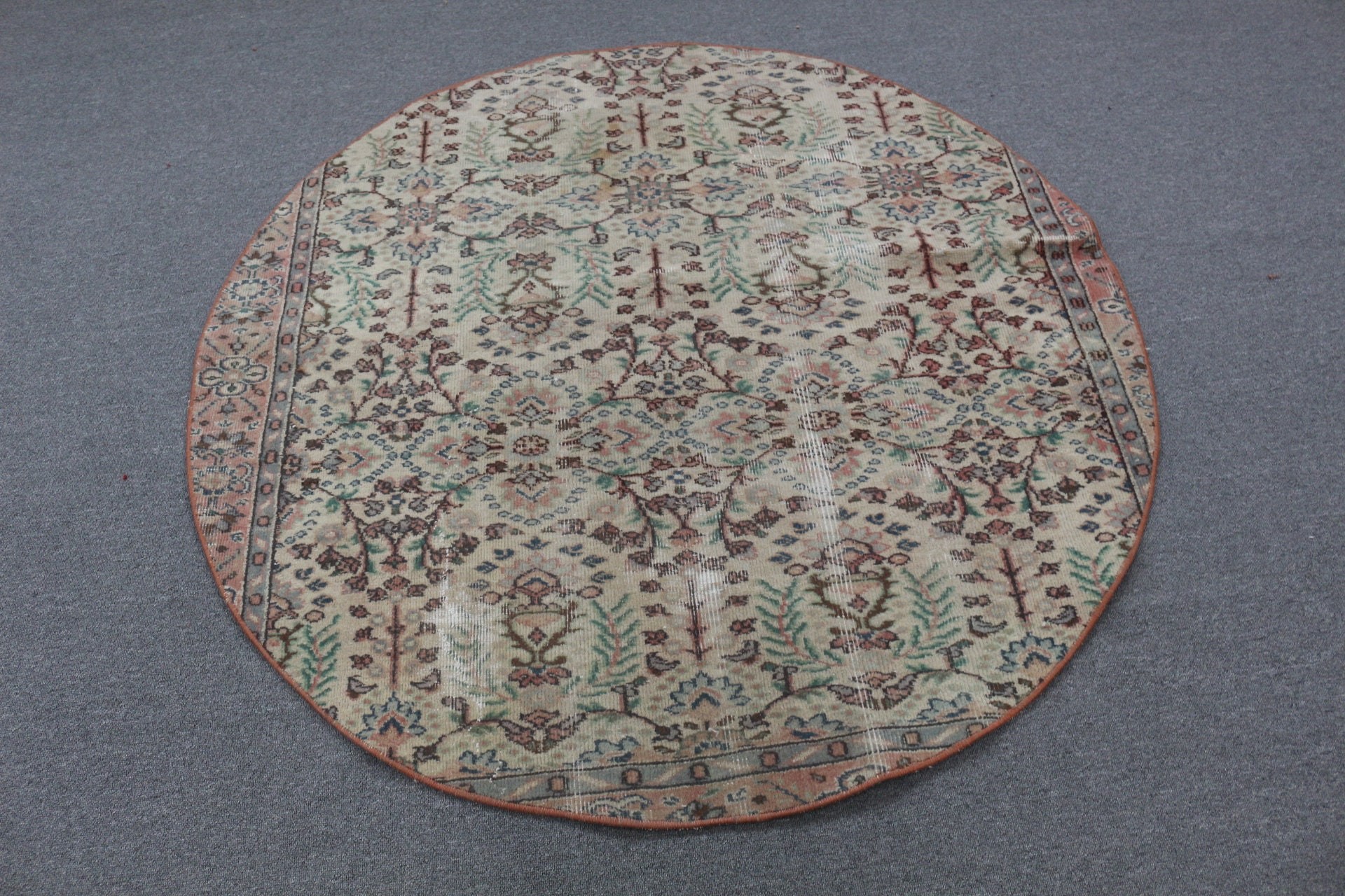 Mutfak Halıları, Kahverengi Fas Halıları, 4,8x4,8 ft Vurgulu Halı, Yatak Odası Halısı, Soluk Halı, Türk Halıları, Mutfak Halısı, Vintage Halılar