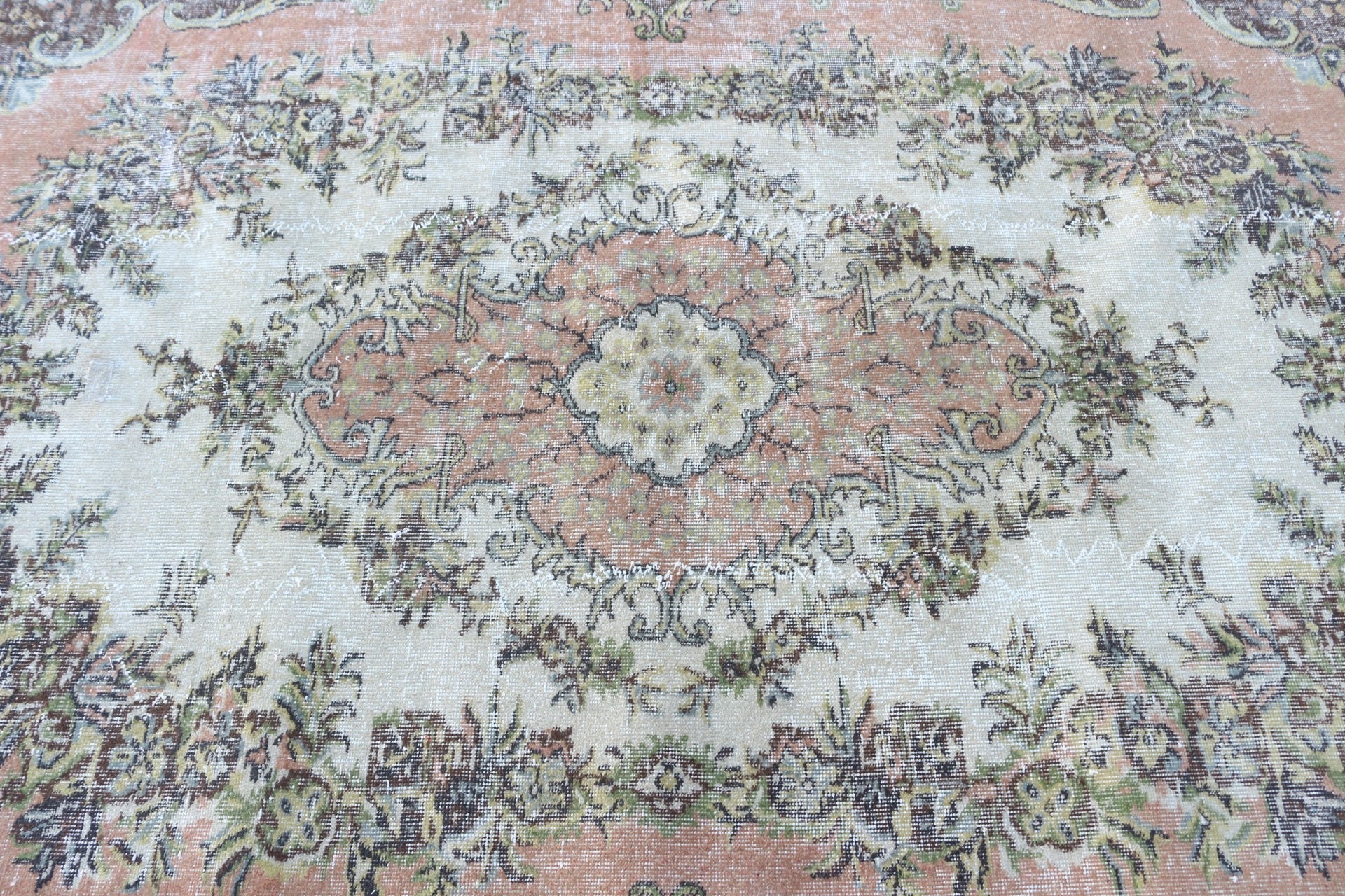 Bedroom Rug, 5.3x8.3 ft Large Rugs, Dining Room Rugs, Vintage Rug, Beige Oushak Rugs, Anatolian Rug, Turkish Rug, Decorative Rug, Floor Rug