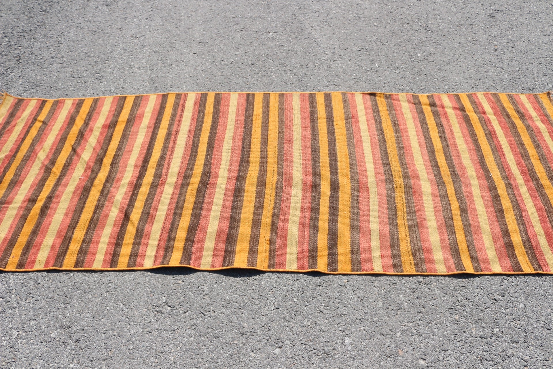 Ofis Halısı, Koridor Halıları, Turuncu Oushak Halısı, Yer Halısı, Vintage Halılar, 2.9x8.1 ft Runner Halısı, Türk Halısı, Merdiven Halısı, Yün Halısı, Kilim