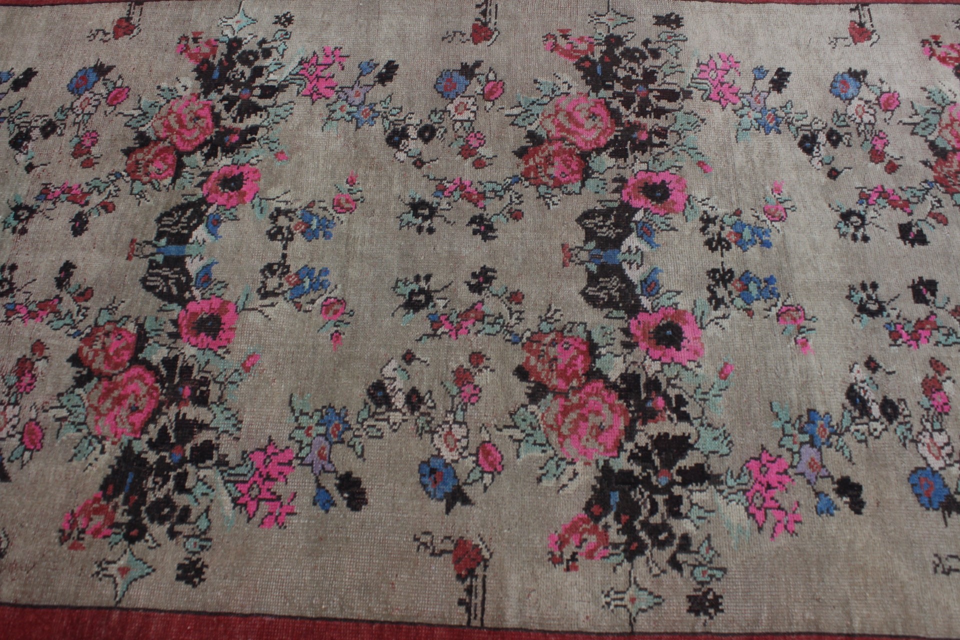 Çocuk Halısı, Türk Halısı, Eklektik Halı, Ev Dekor Halısı, Vintage Halı, 4.3x8 ft Alan Halısı, Bej Ev Dekor Halısı, Yatak Odası Halısı, Oturma Odası Halıları