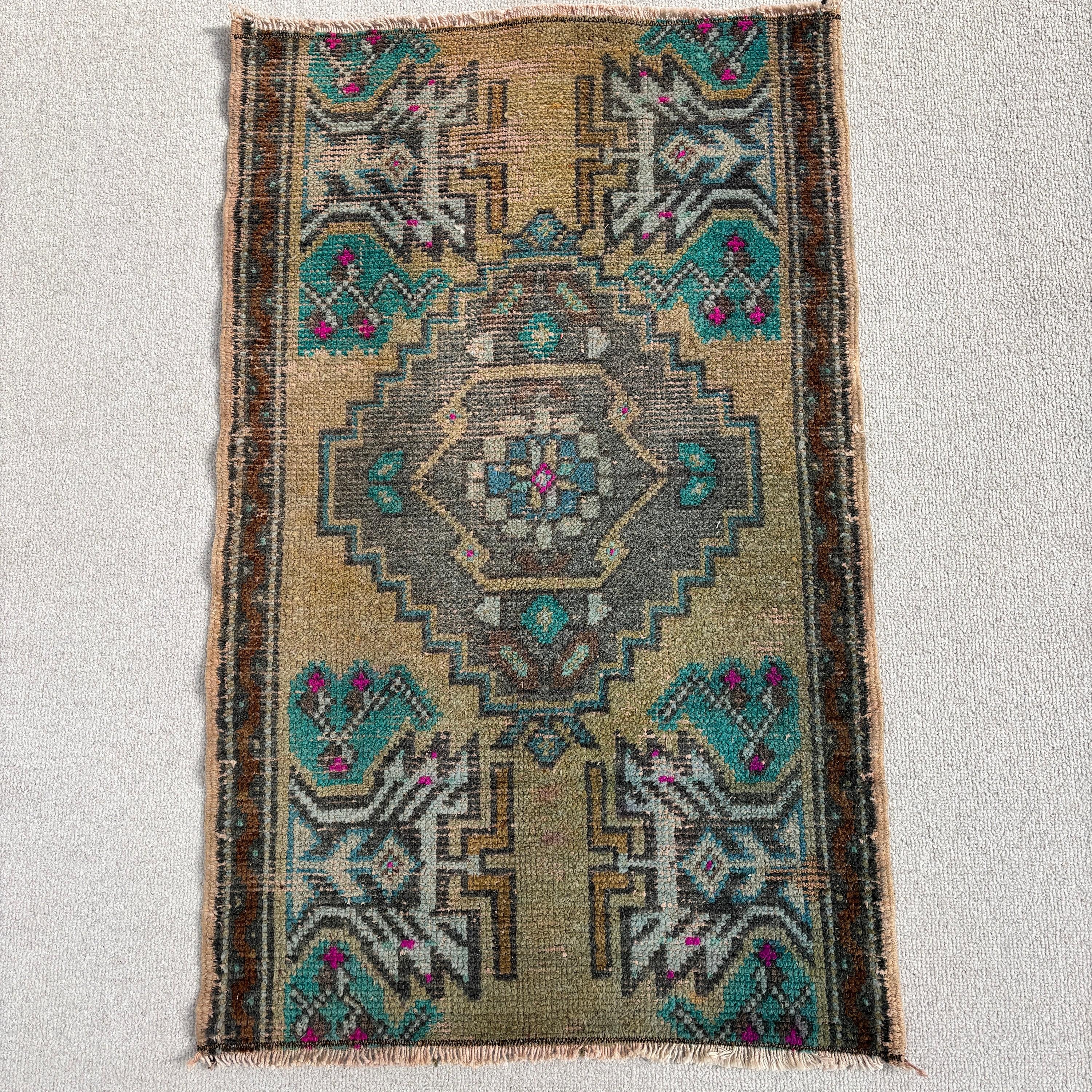 Duvara Asılı Halı, Açıklama Halıları, 1.8x2.9 ft Küçük Halılar, Çocuk Halısı, Türk Halıları, Modern Halı, Vintage Halılar, Sarı Açıklama Halısı