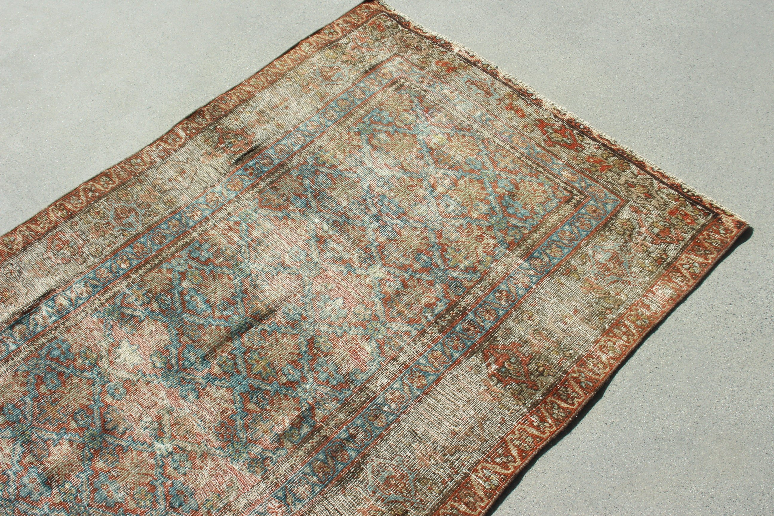 Bohemian Rug, Anatolian Rugs, Turkish Rugs, Vintage Rug, 3.4x6.5 ft Accent Rug, Vintage Accent Rug, Oushak Rugs, Brown Boho Rug, Entry Rug