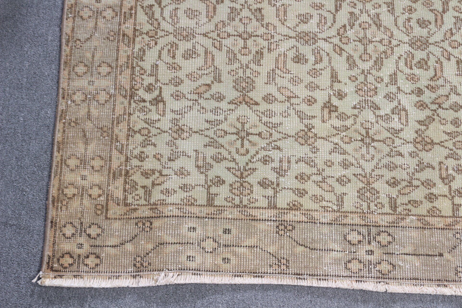 Yer Halısı, Mutfak Halıları, Yemek Odası Halısı, Vintage Halı, 3,6x7,1 ft Alan Halıları, Boho Alan Halısı Halıları, Türk Halısı, Yeşil Mutfak Halısı, İç Mekan Halısı