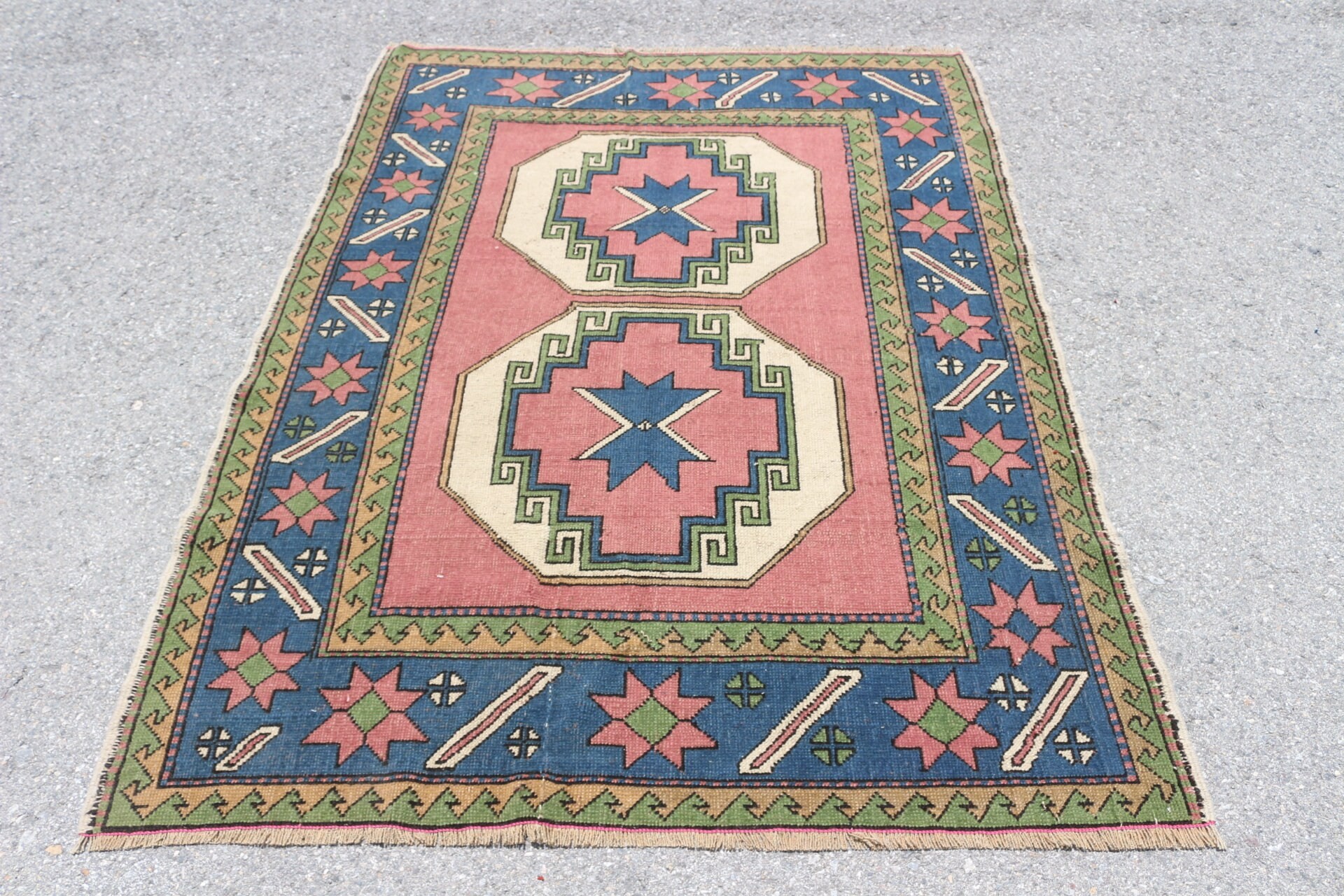 Türk Halıları, Mavi Anadolu Halısı, Havalı Halı, Sanat Halıları, 4,7x6,2 ft Alan Halısı, Vintage Halı, Yemek Odası Halısı, Oturma Odası Halısı, Yatak Odası Halıları