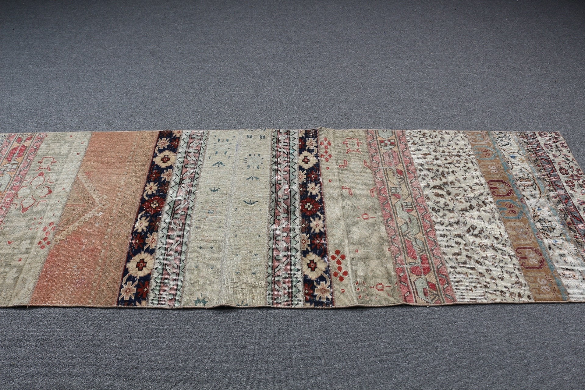 Yolluk Halı, Anadolu Halı, Mutfak Halı, Türk Halı, Bej Antik Halı, Koridor Halı, 80x254 cm Yolluk Halı, Merdiven Halı, Mutfak Halı