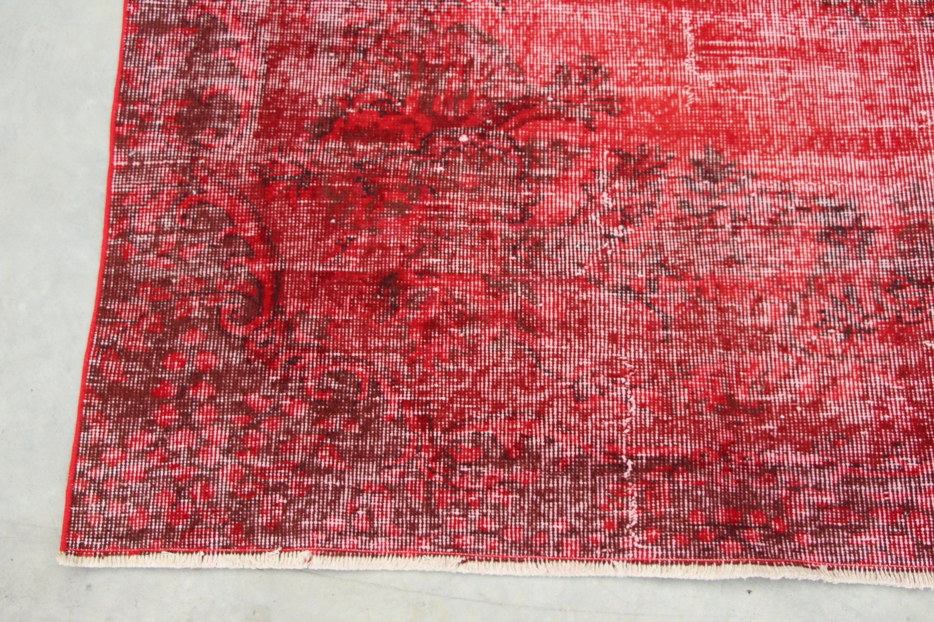 6.1x9.4 ft Large Rug, Cool Rug, Living Room Rug, Vintage Rug, Moroccan Rugs, Red Home Decor Rug, Vintage Decor Rug, Salon Rug, Turkish Rugs