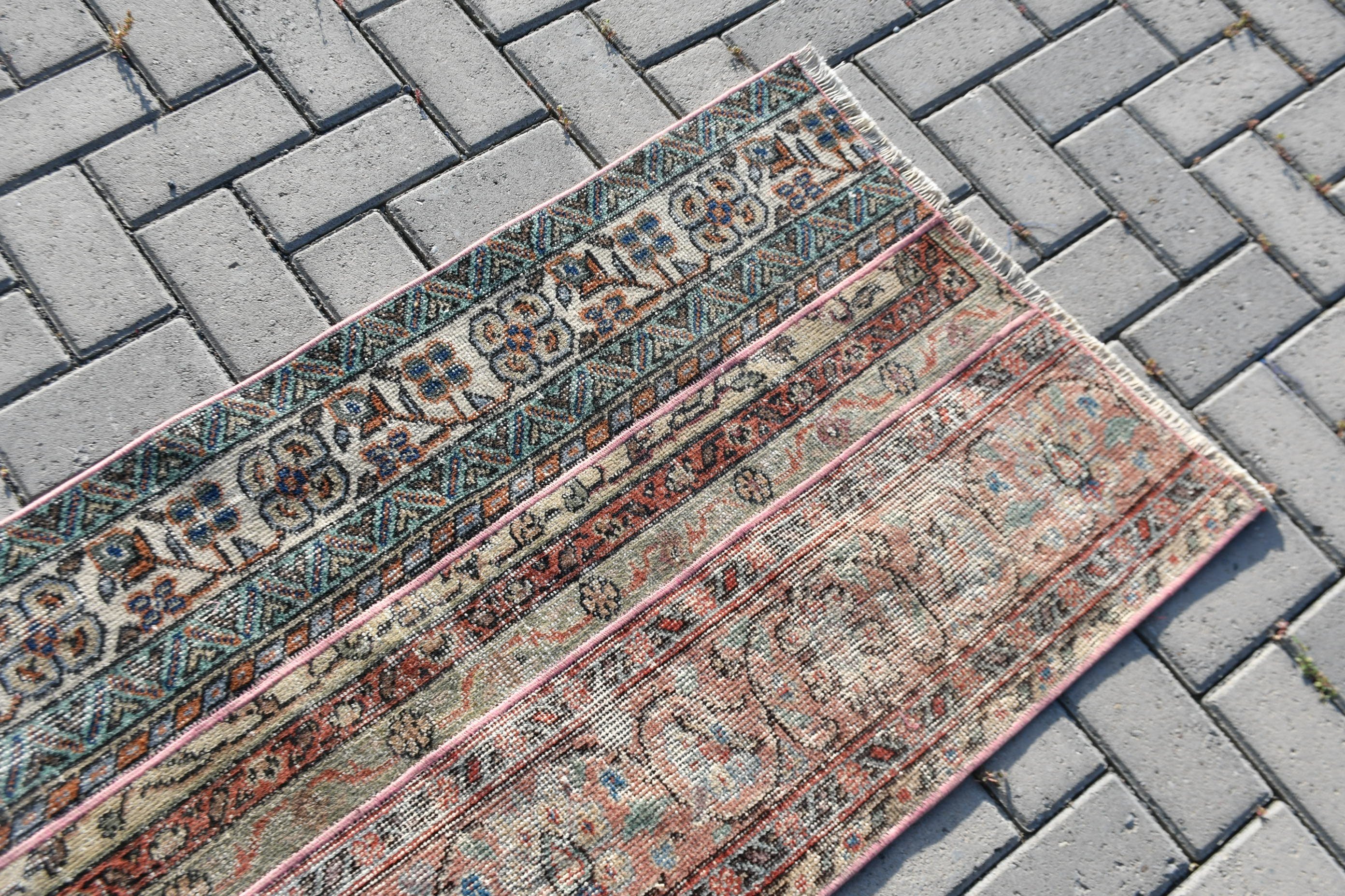 Rugs for Kitchen, Bath Rug, Vintage Rugs, Oushak Rug, Bedroom Rug, Kitchen Rug, Turkish Rug, Green Moroccan Rug, 2.2x4.4 ft Small Rug