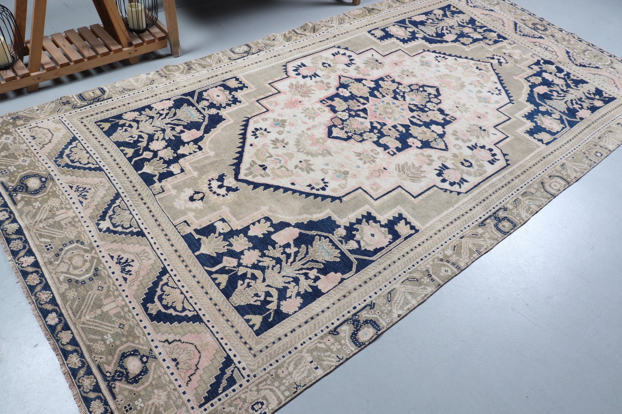 Living Room Rug, Beige Floor Rug, Cool Rug, Rugs for Bedroom, Floor Rugs, Bedroom Rug, Turkish Rugs, Vintage Rug, 5.2x10.3 ft Large Rug