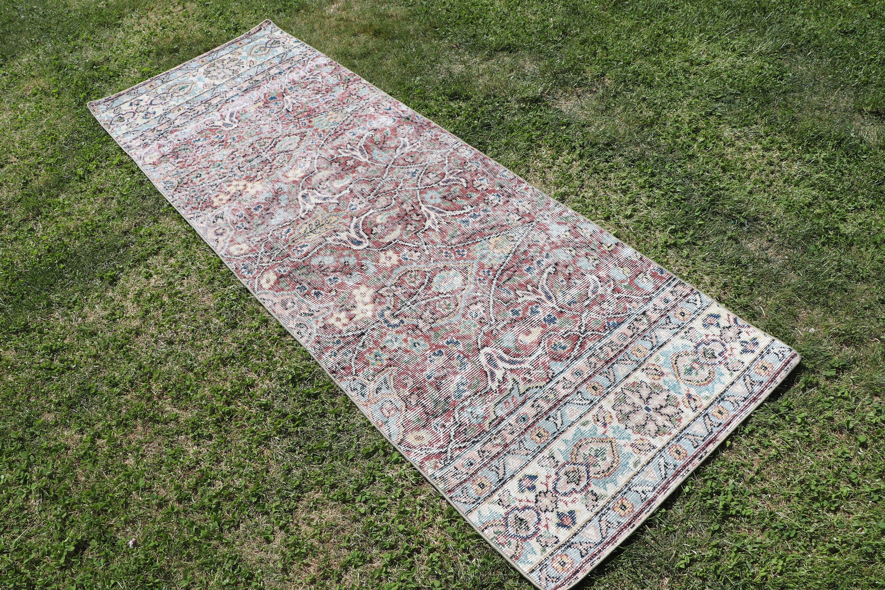 Mavi Fas Halısı, Türk Halıları, 2.3x6.7 ft Runner Halıları, Oryantal Halı, Ev Dekorasyonu Halısı, Vintage Runner Halıları, Vintage Halı, Merdiven Halısı