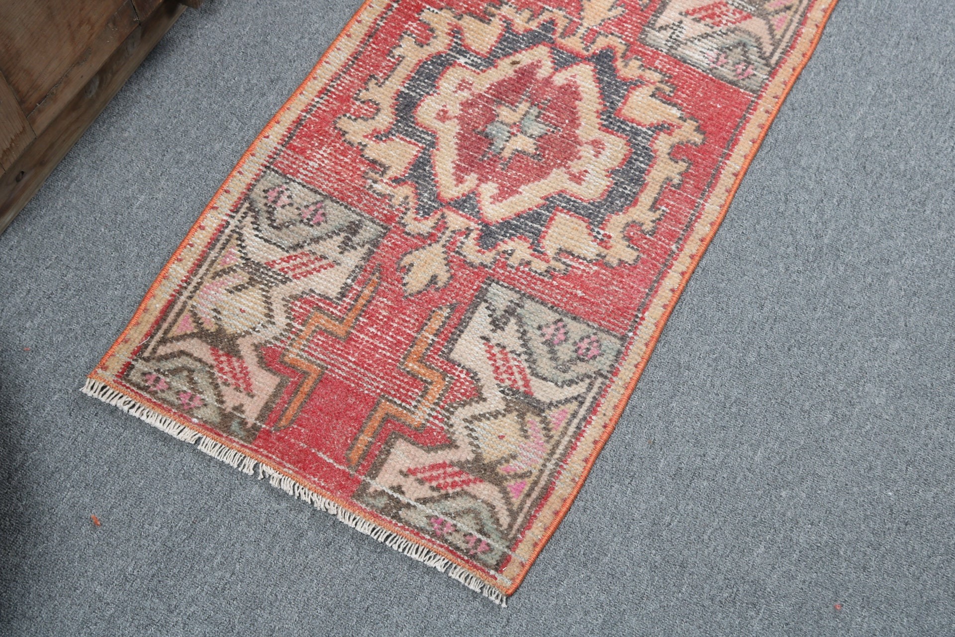 Antique Rugs, Red Boho Rugs, Small Vintage Rugs, 1.5x2.8 ft Small Rugs, Wall Hanging Rugs, Vintage Rugs, Turkish Rug, Luxury Rugs