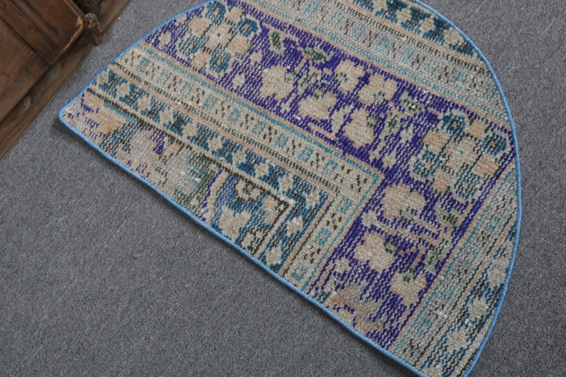 2.4x1.4 ft Small Rug, Bedroom Rug, Floor Rug, Bath Rugs, Blue Anatolian Rug, Vintage Rug, Small Vintage Rugs, Turkish Rugs, Aztec Rug