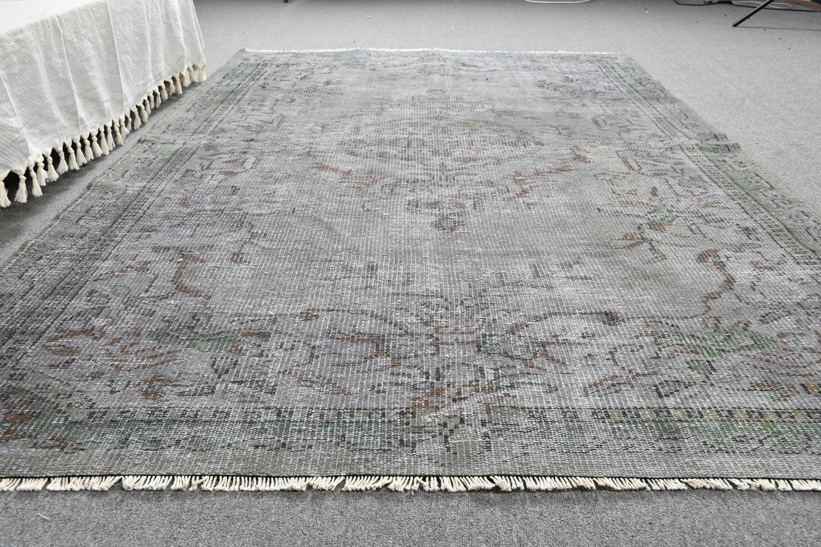 Living Room Rug, Bedroom Rug, Green Oushak Rug, Nomadic Rug, Antique Rugs, Vintage Rugs, Turkish Rug, 5.3x8.7 ft Large Rug