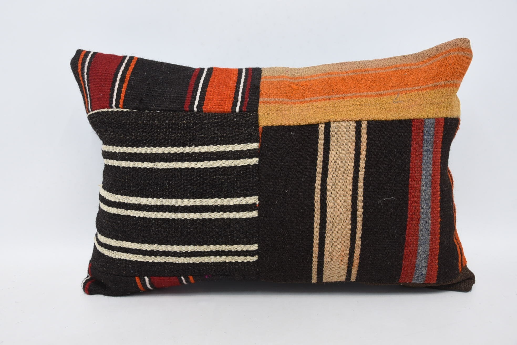 Neutral Throw Pillow Case, Vintage Kilim Pillow Pillow Sham, Kilim Cushion Sham, Turkish Pillow, Home Decor Pillow, 16"x24" Brown Pillow
