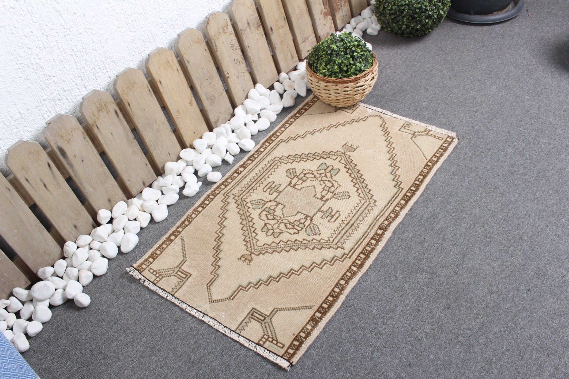 1.7x2.7 ft Small Rug, Nursery Rugs, Entry Rug, Vintage Rugs, Rugs for Nursery, Turkish Rugs, Beige Anatolian Rug, Cool Rug, Anatolian Rug