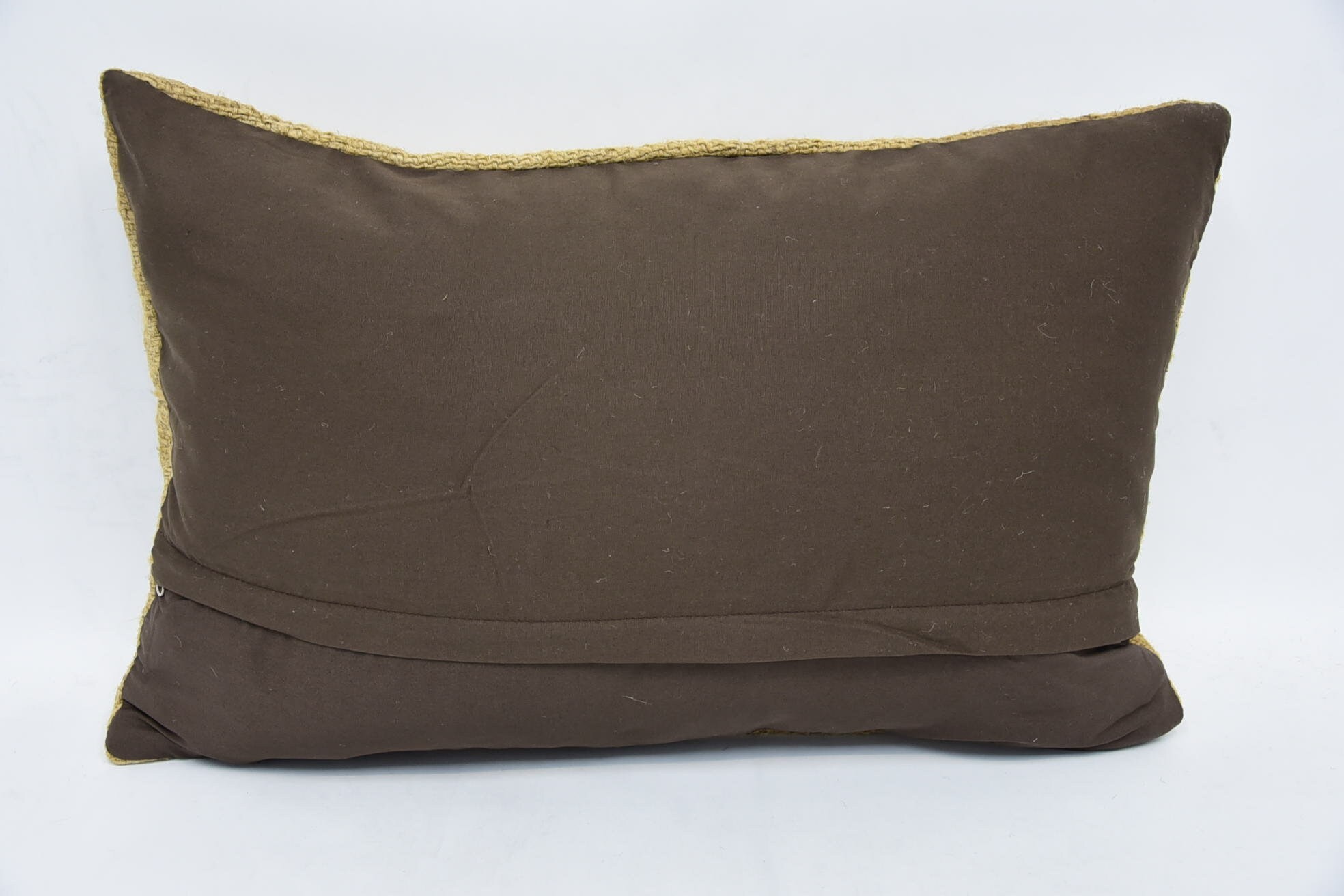 Interior Designer Pillow, Kilim Cushion Sham, 16"x24" Beige Cushion Case, Decorative Throw Cushion Cover, Pillow for Couch