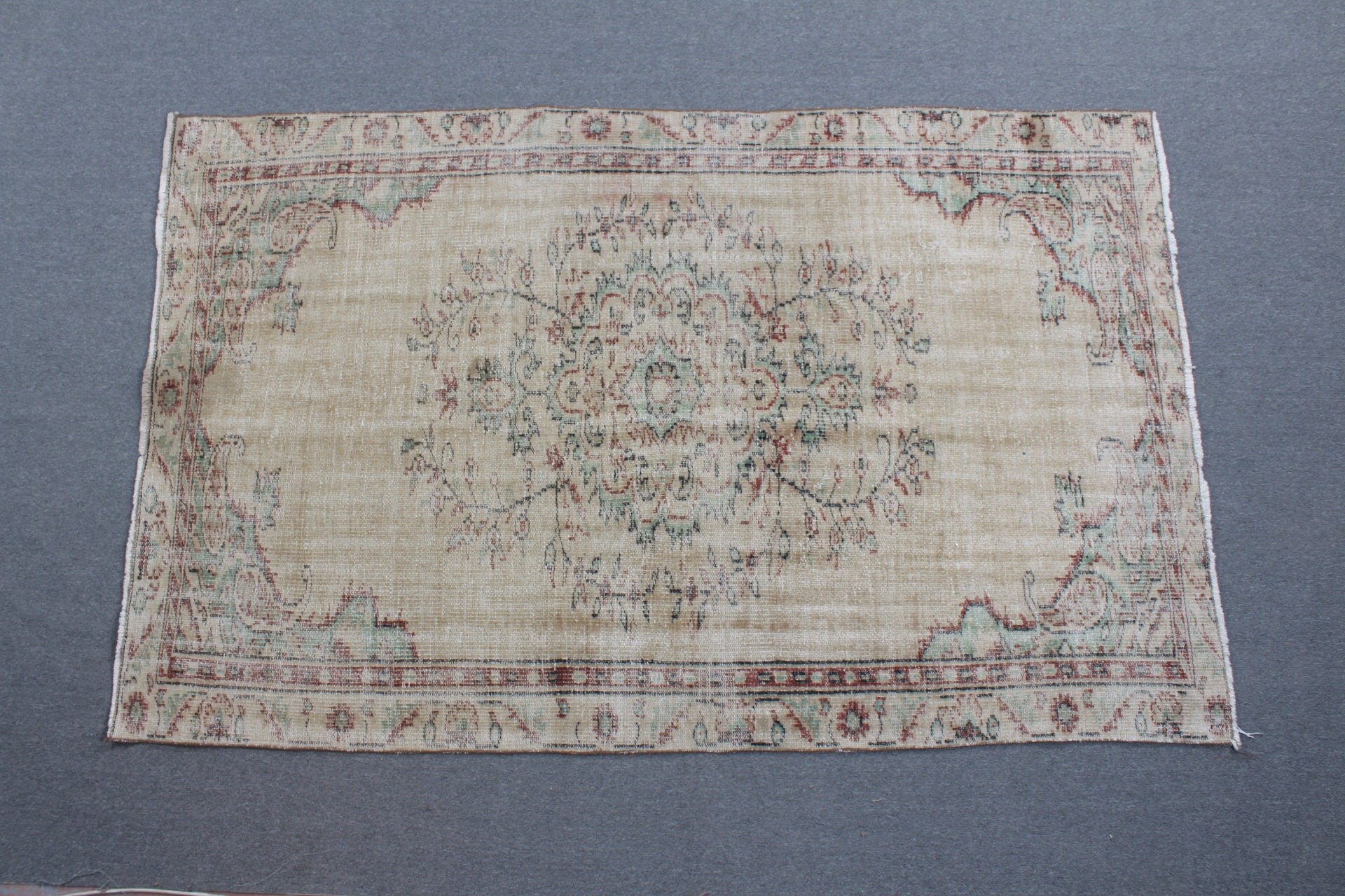 Siyah Mutfak Halısı, Vintage Halılar, Antika Halı, Yemek Odası Halısı, Salon Halısı, Yatak Odası Halıları, Türk Halısı, 5x8.1 ft Büyük Halı