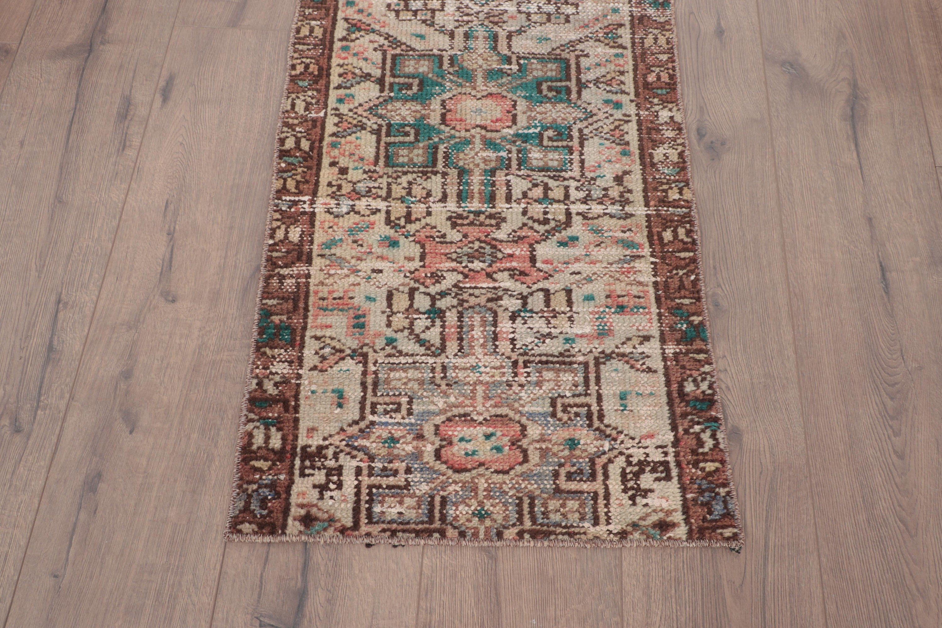 Geometric Rug, Bathroom Rugs, Vintage Rugs, Brown Luxury Rug, Oriental Rug, Turkish Rug, Door Mat Rugs, Ethnic Rug, 1.6x4.2 ft Small Rugs