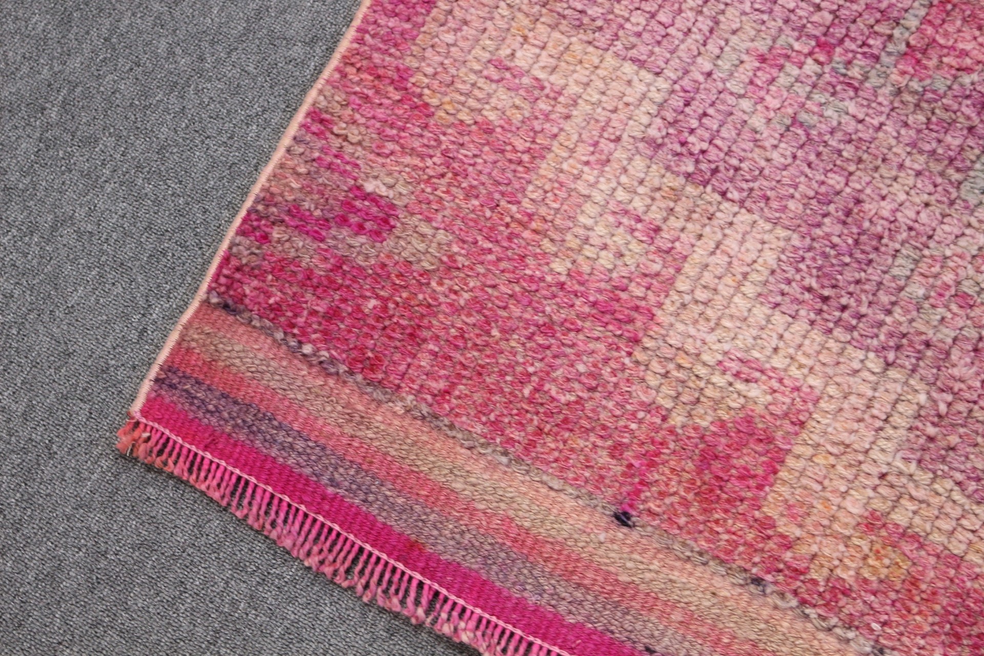 Turkish Rug, Pink Cool Rug, Cool Rug, Vintage Rug, Corridor Rug, 3.2x10.2 ft Runner Rug, Home Decor Rug, Rugs for Hallway, Ethnic Rug